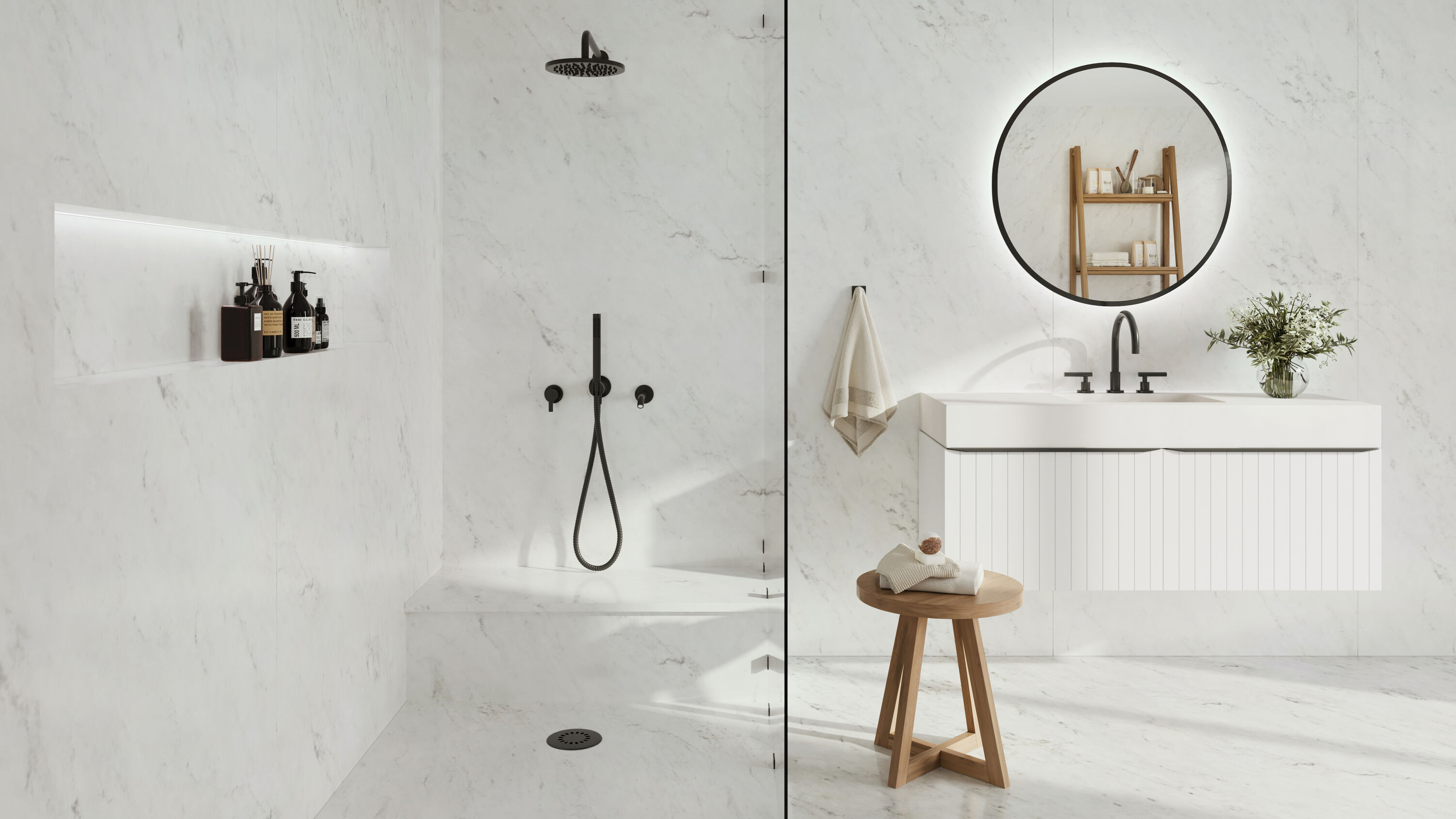 Tapa de tocador de baño integrada de cuarzo blanco Zeus de 60 pulgadas x 22 pulgadas con lavabo único y un solo agujero