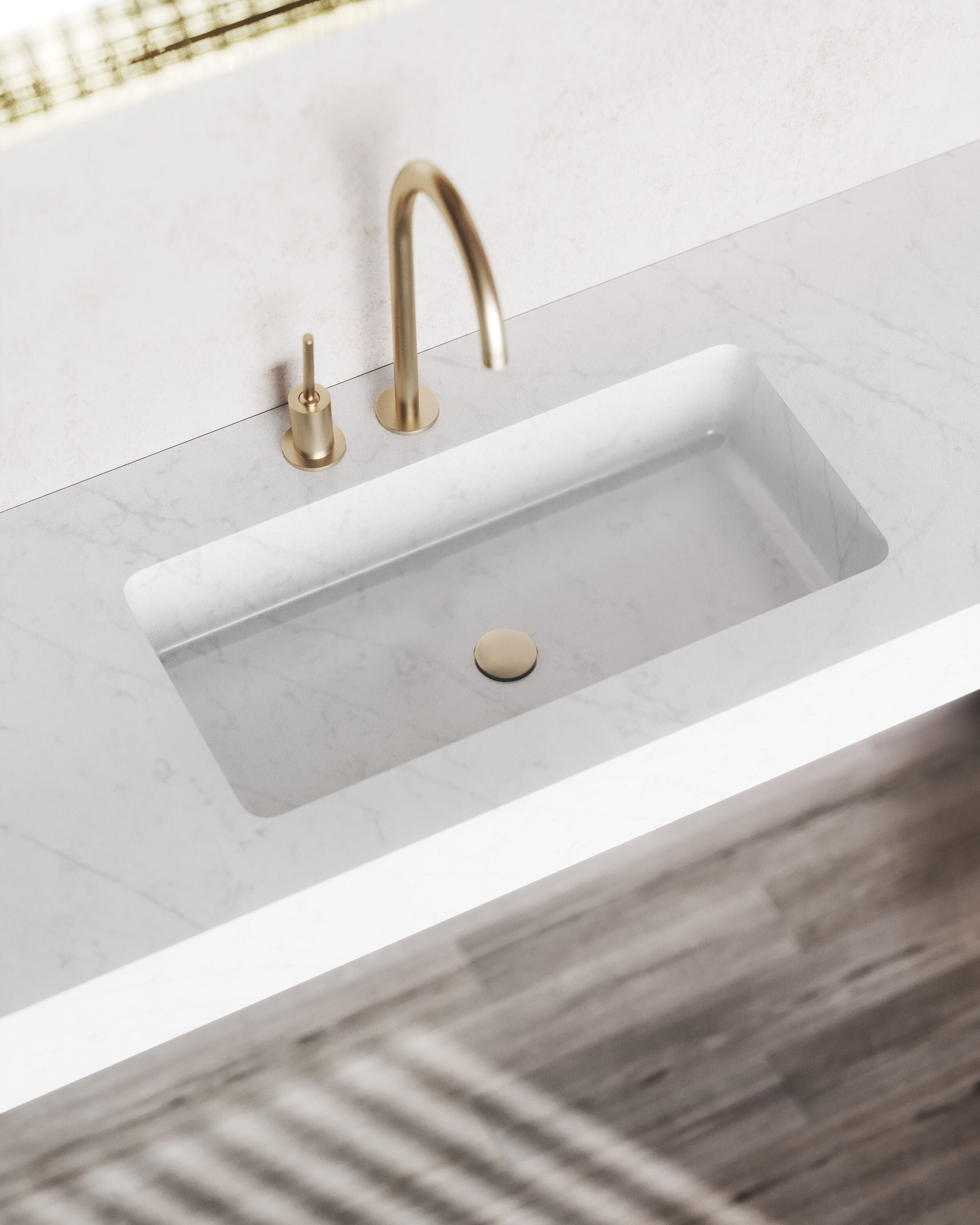 Encimera de baño con lavabo integrado de cuarzo Statuario de 36 pulgadas x 22 pulgadas con un solo orificio - Silestone EVITA 256961