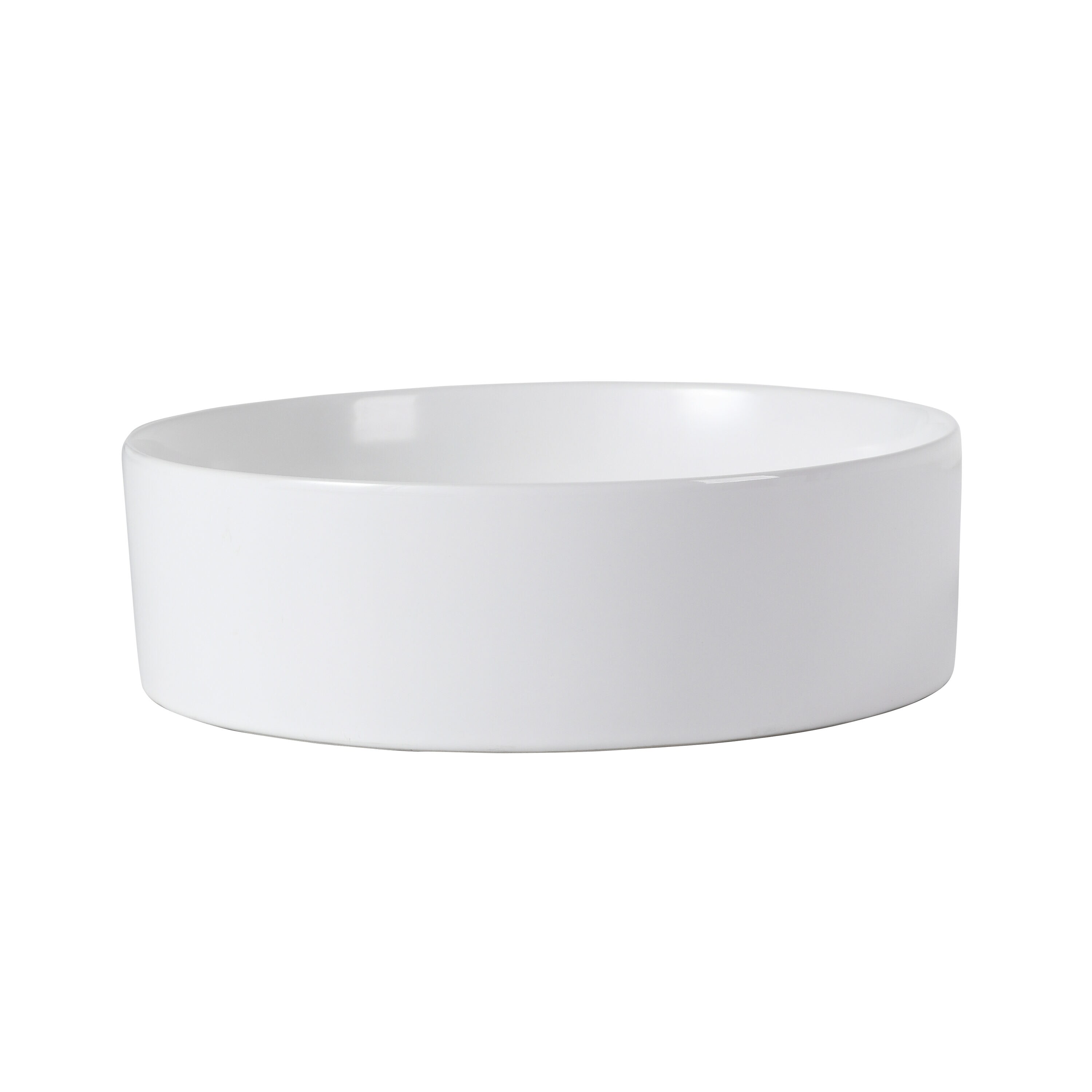 Tocador de Baño con Lavabo Individual de Cerámica Blanca WELLFOR 16.7 Pulgadas x 16.7 Pulgadas GLEM-69283