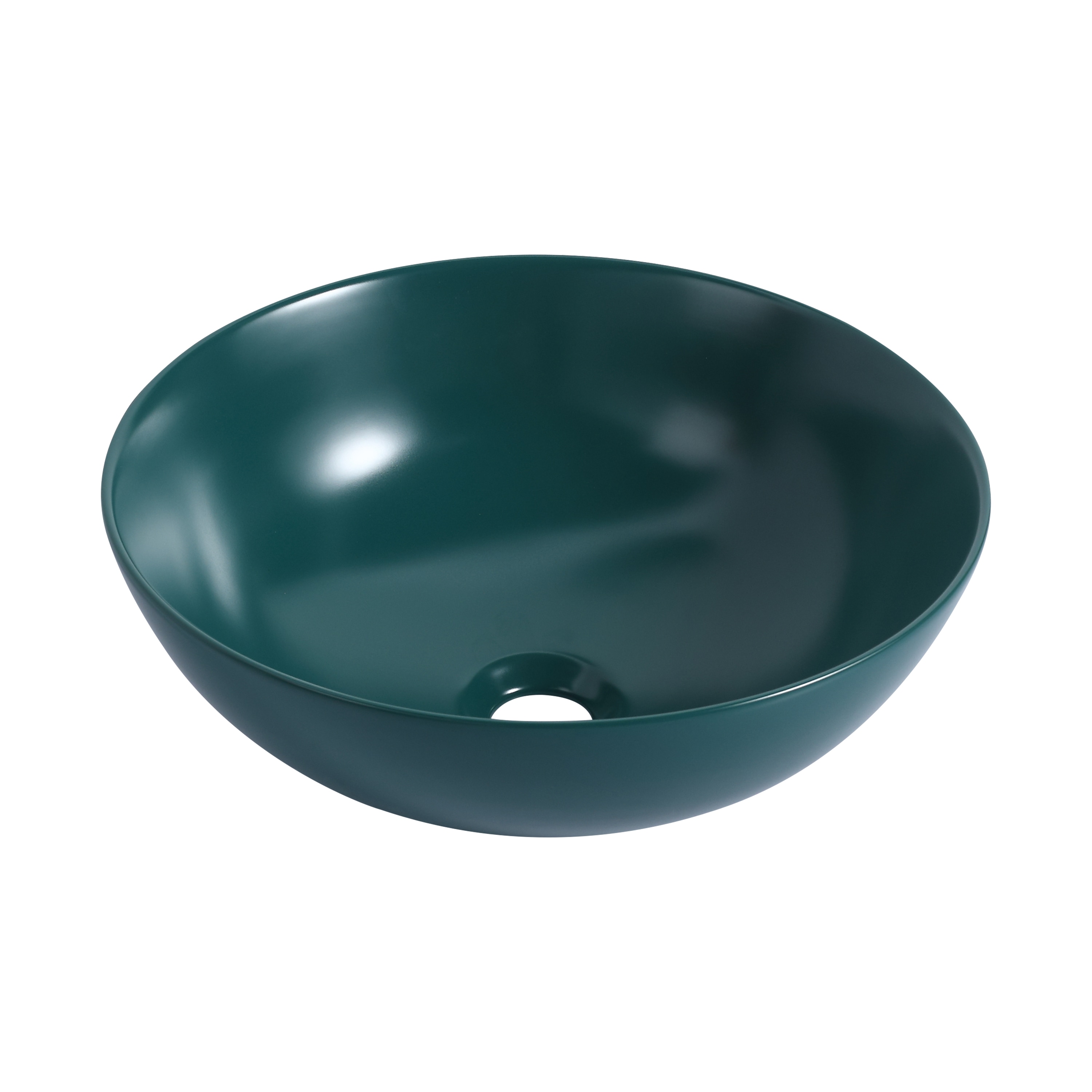 Tapa de tocador de baño de cerámica verde para lavabo individual de 16.1 pulgadas x 16.1 pulgadas