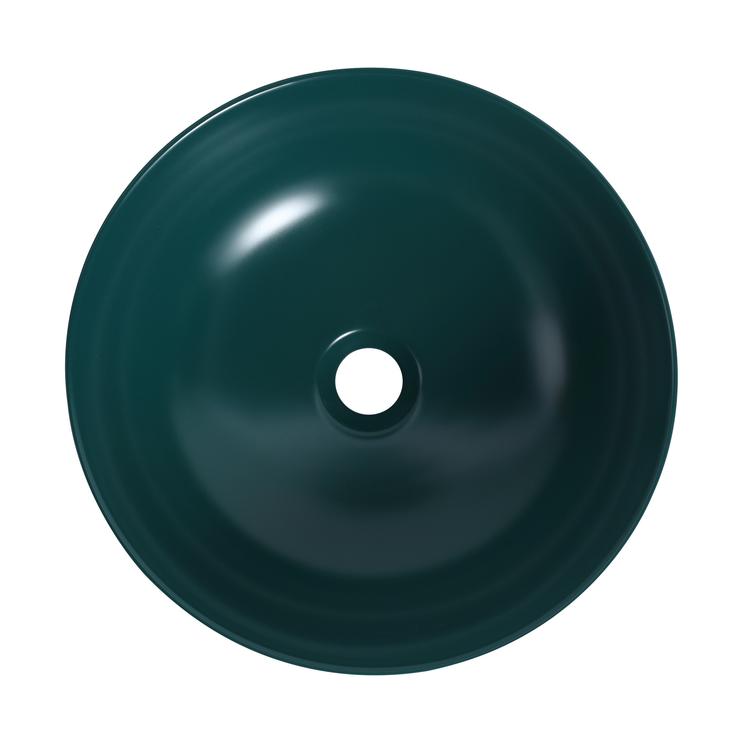 Tapa de tocador de baño de cerámica verde para lavabo individual de 16.1 pulgadas x 16.1 pulgadas
