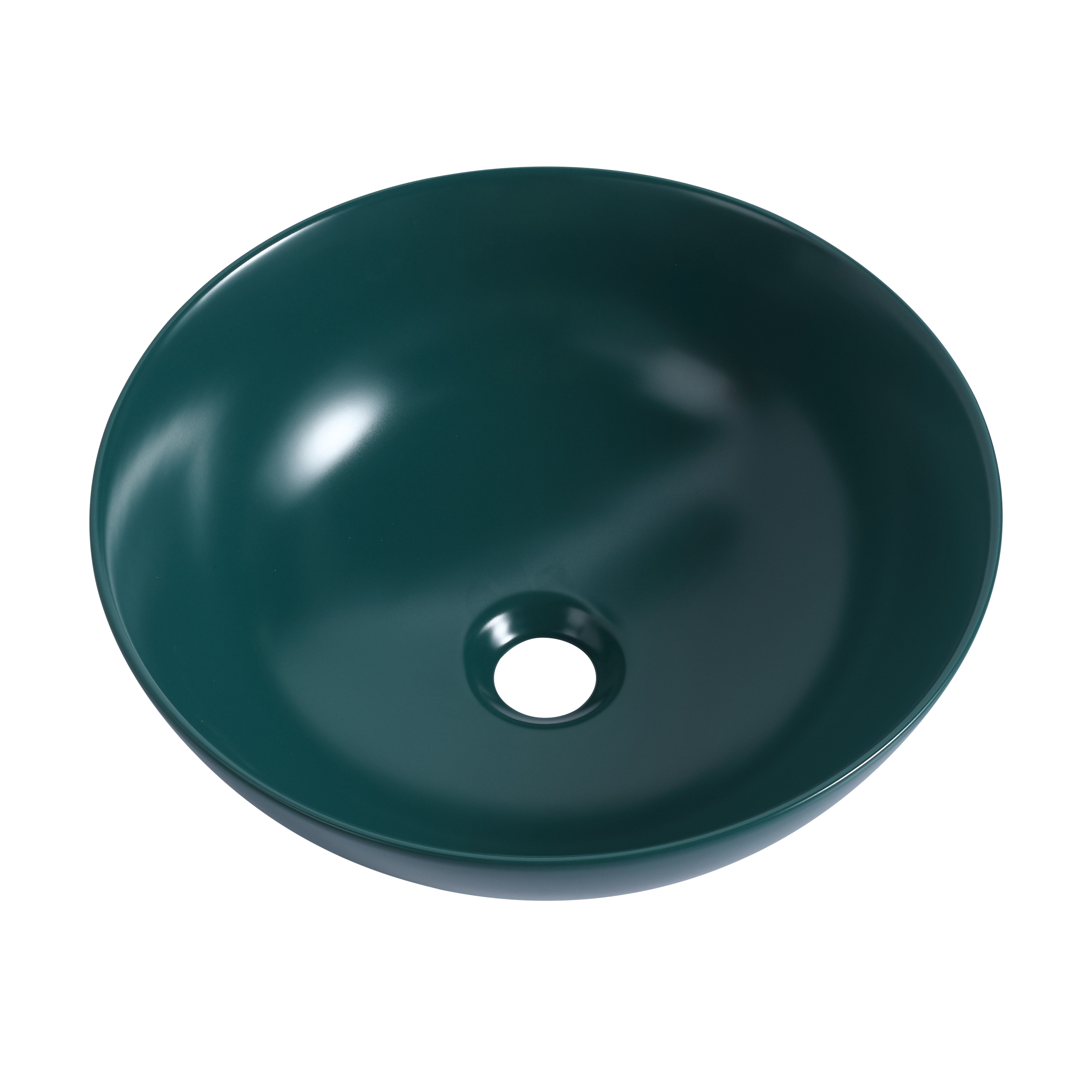 Tapa de tocador de baño de cerámica verde para lavabo individual de 16.1 pulgadas x 16.1 pulgadas