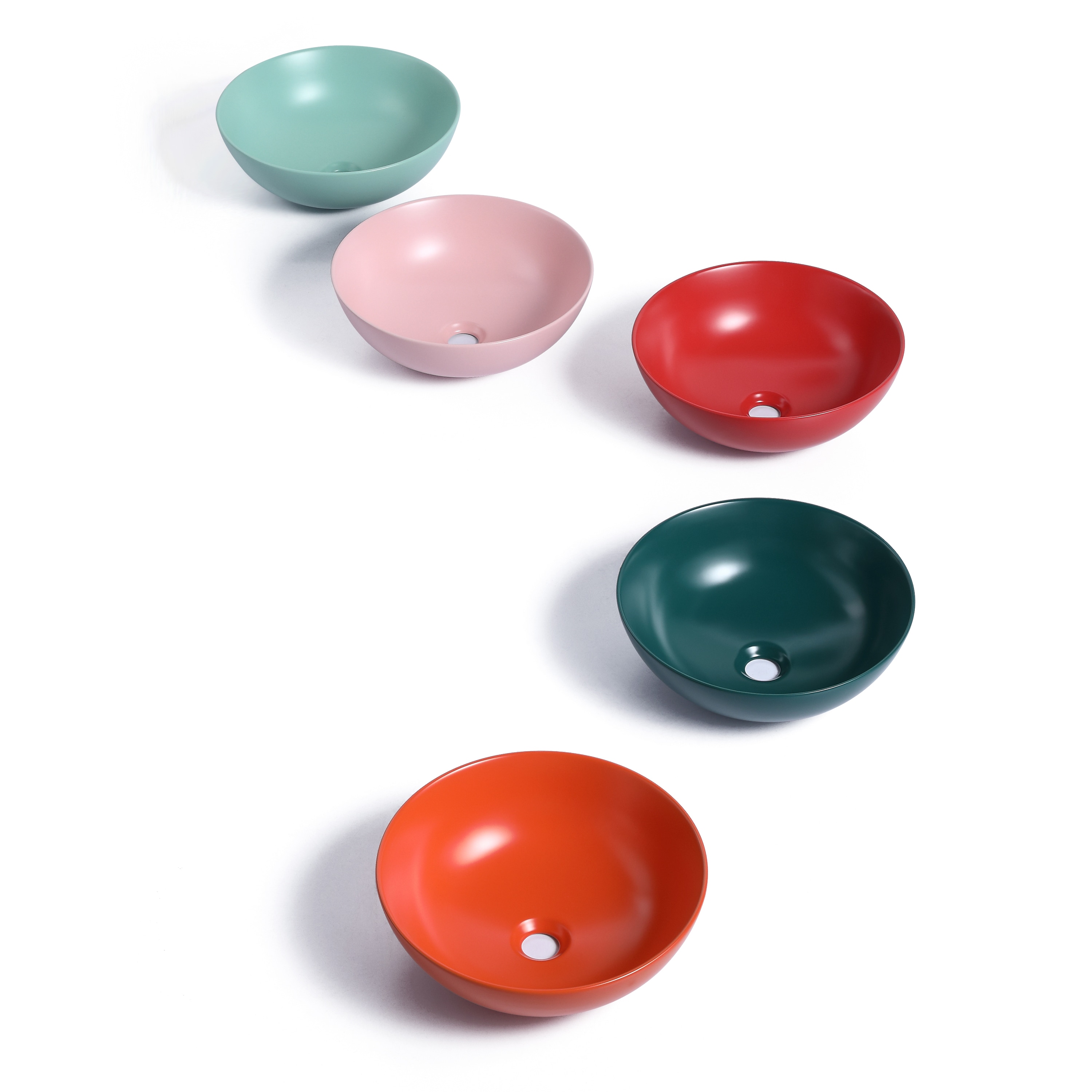 Tapa de tocador de baño de cerámica verde para lavabo individual de 16.1 pulgadas x 16.1 pulgadas