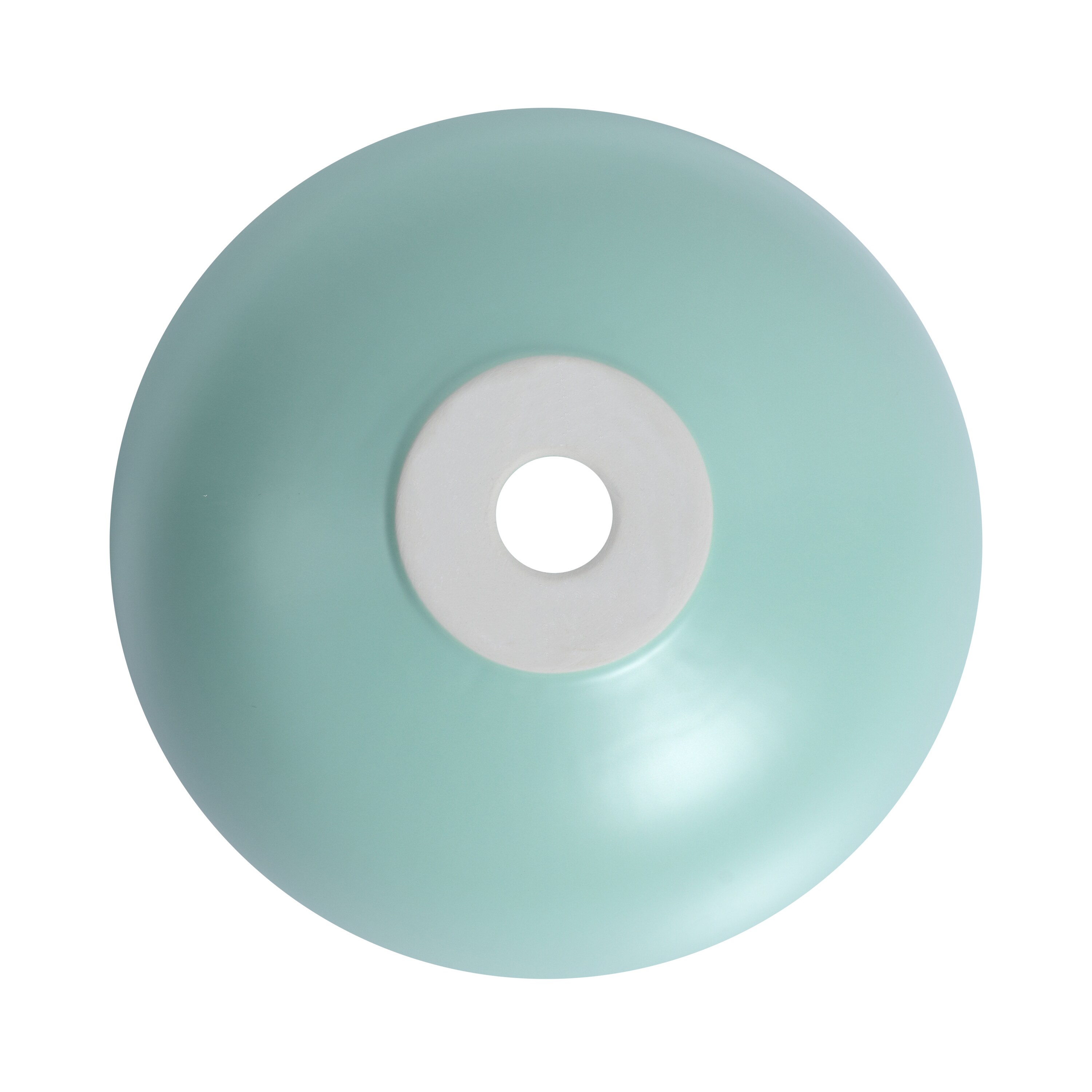 Tapa de tocador de baño de un solo lavamanos de cerámica verde claro de 16.1 pulgadas x 16.1 pulgadas WELLFOR GLEM-84051
