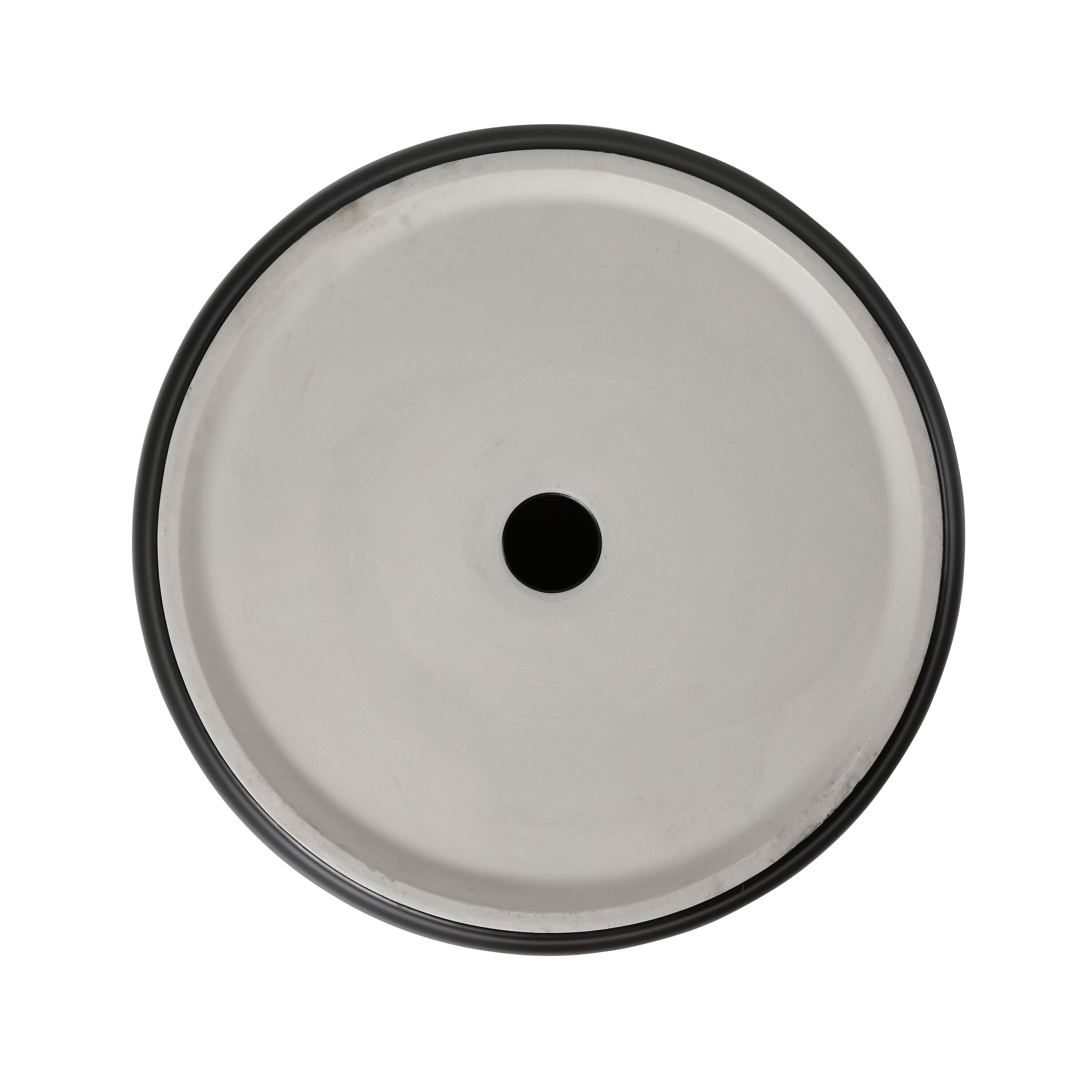 Encimera de tocador de baño con lavabo único de cerámica negra WELLFOR 15.7 pulgadas x 15.7 pulgadas GLEM-104414