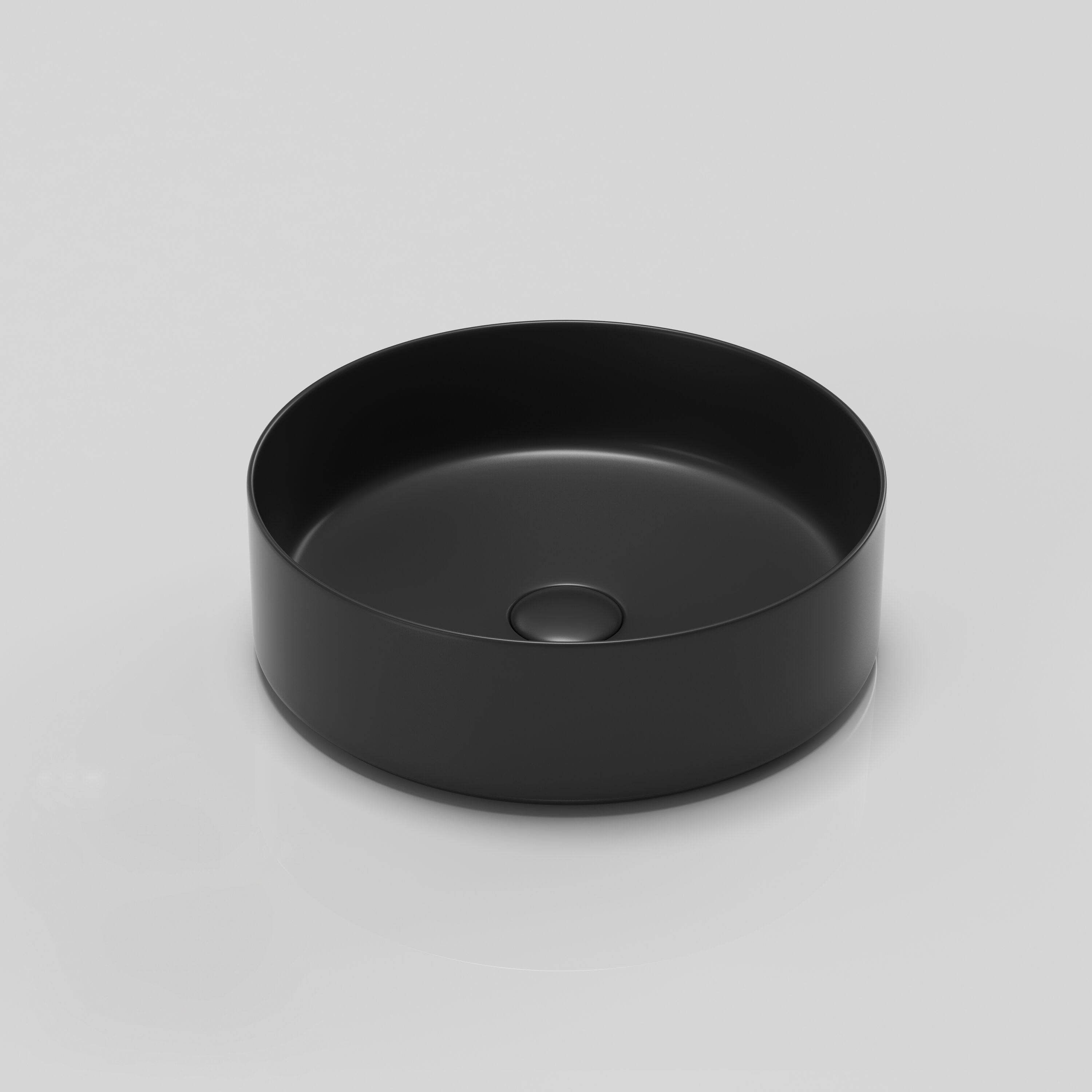 Encimera de tocador de baño con lavabo único de cerámica negra WELLFOR 15.7 pulgadas x 15.7 pulgadas GLEM-104414