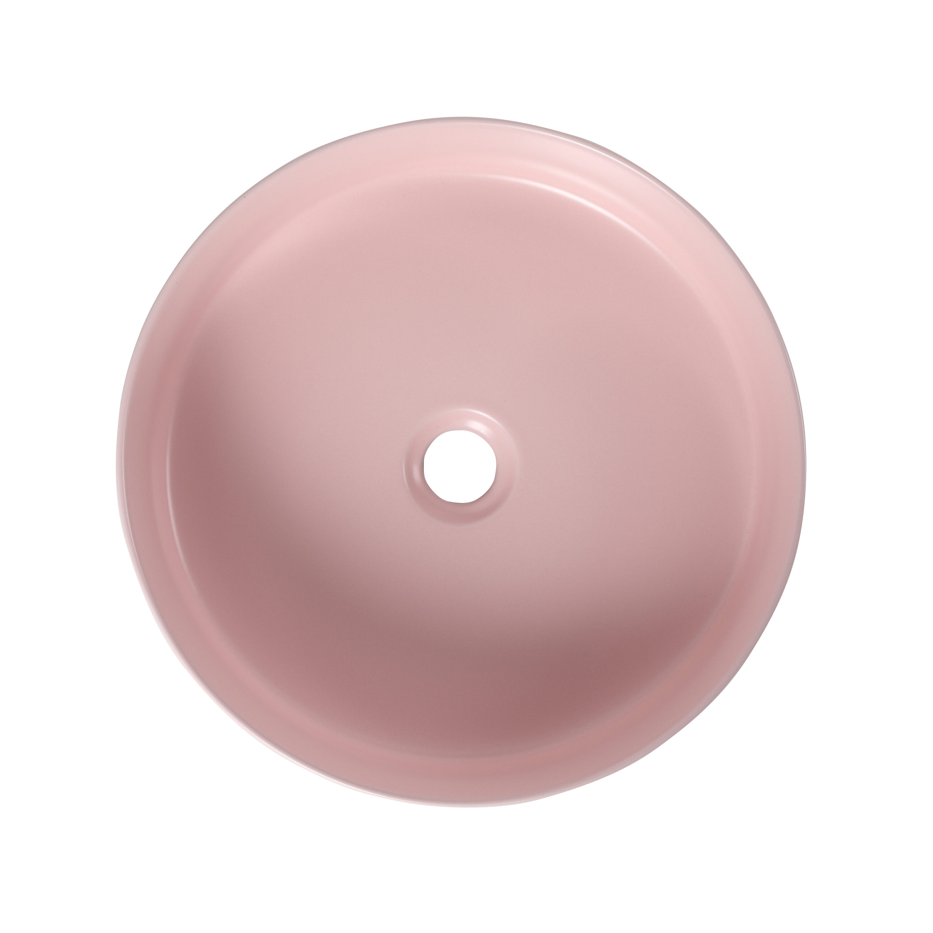 Tapa de tocador de baño de cerámica rosa para lavabo individual, WELLFOR 15.7 pulgadas x 15.7 pulgadas GLEM-77119