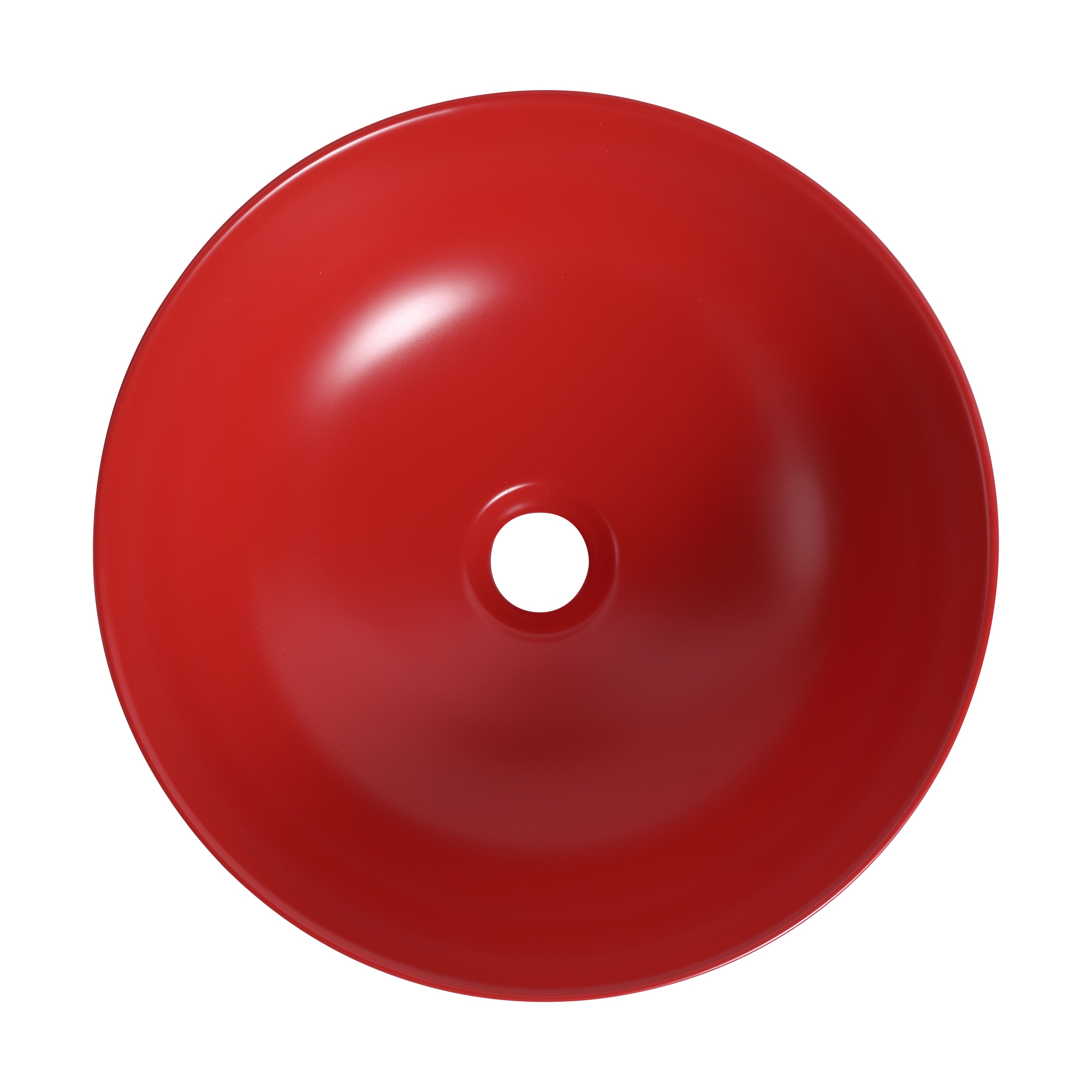 Recubrimiento de tocador de baño de cerámica roja para lavabo individual de 16.1 pulgadas x 16.1 pulgadas