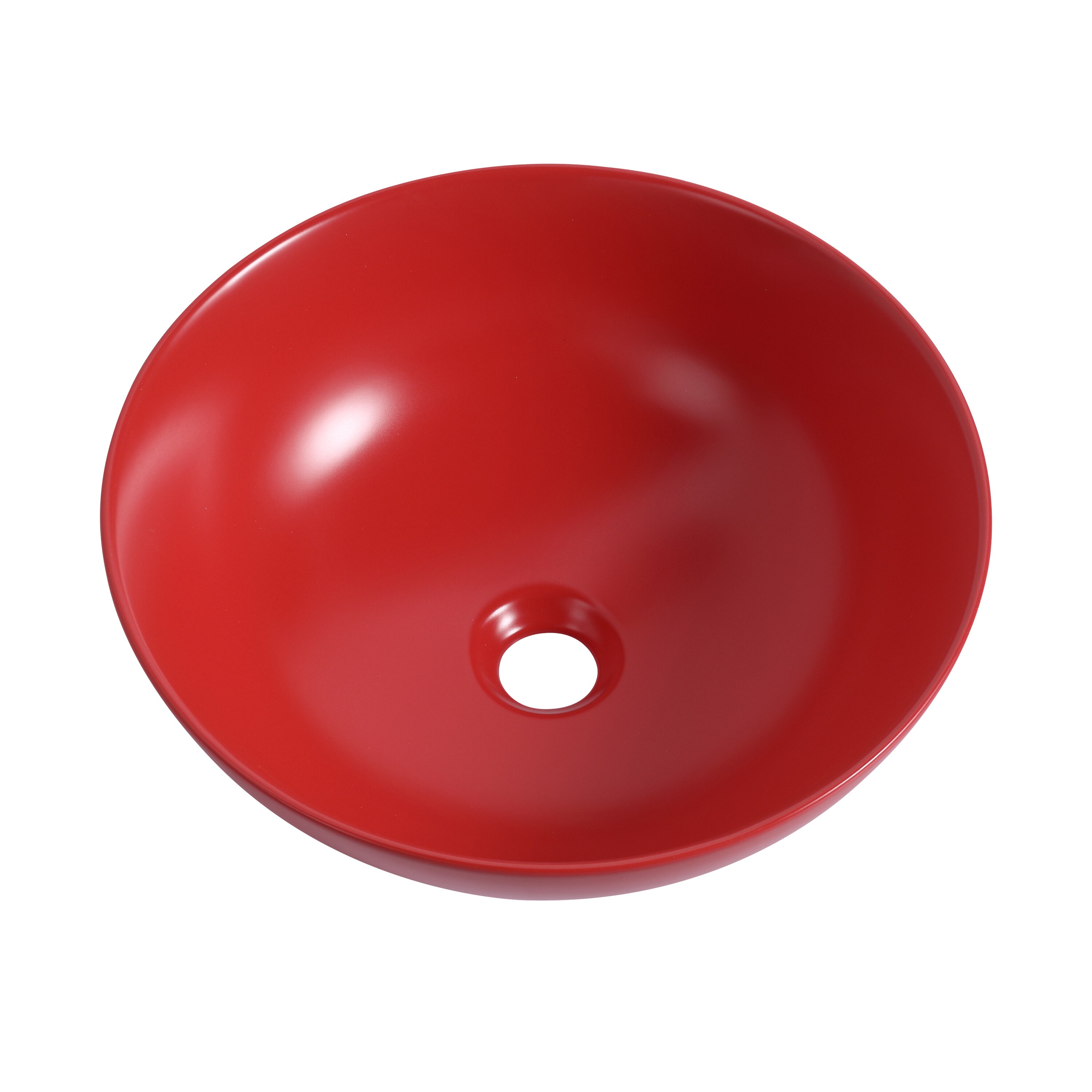 Recubrimiento de tocador de baño de cerámica roja para lavabo individual de 16.1 pulgadas x 16.1 pulgadas