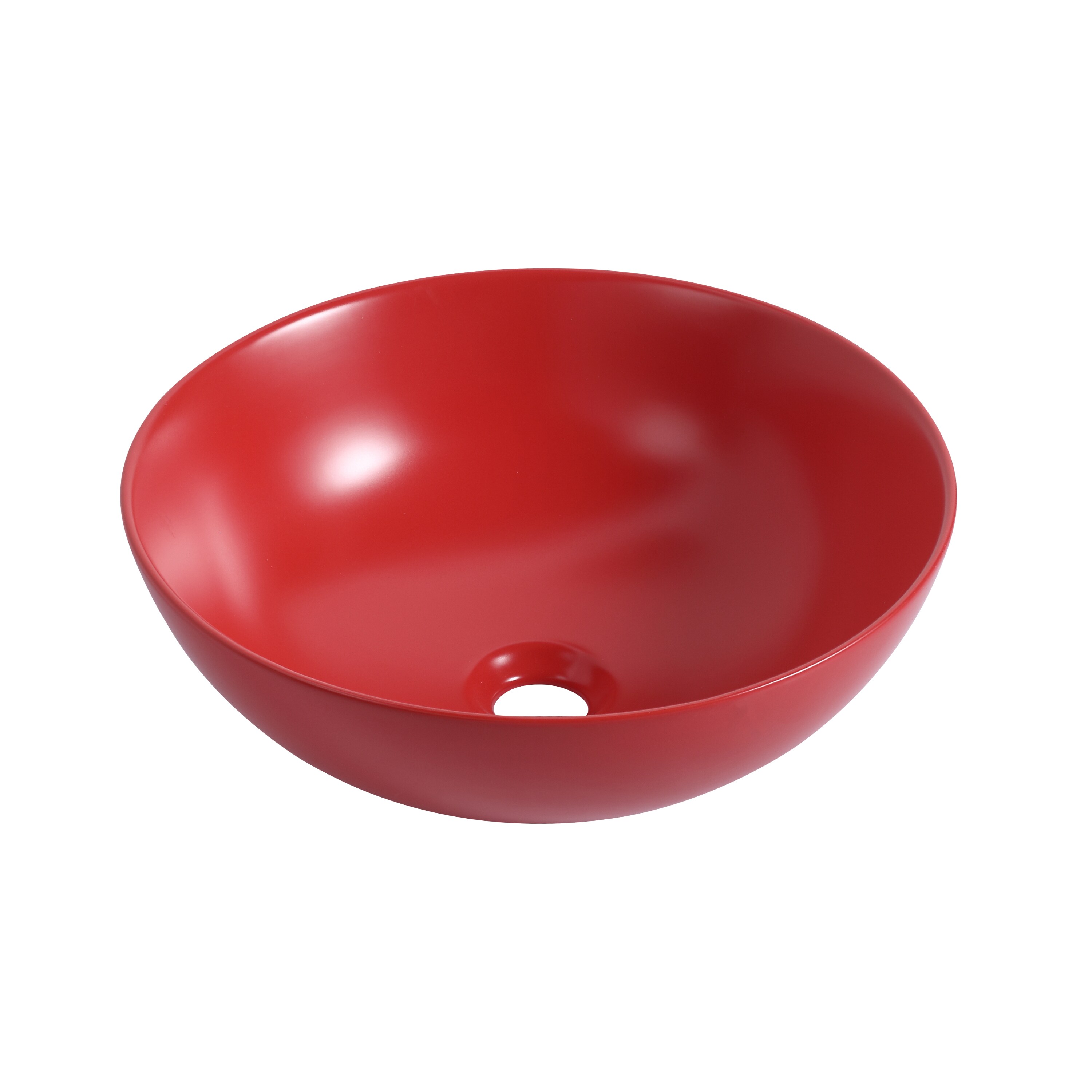 Recubrimiento de tocador de baño de cerámica roja para lavabo individual de 16.1 pulgadas x 16.1 pulgadas