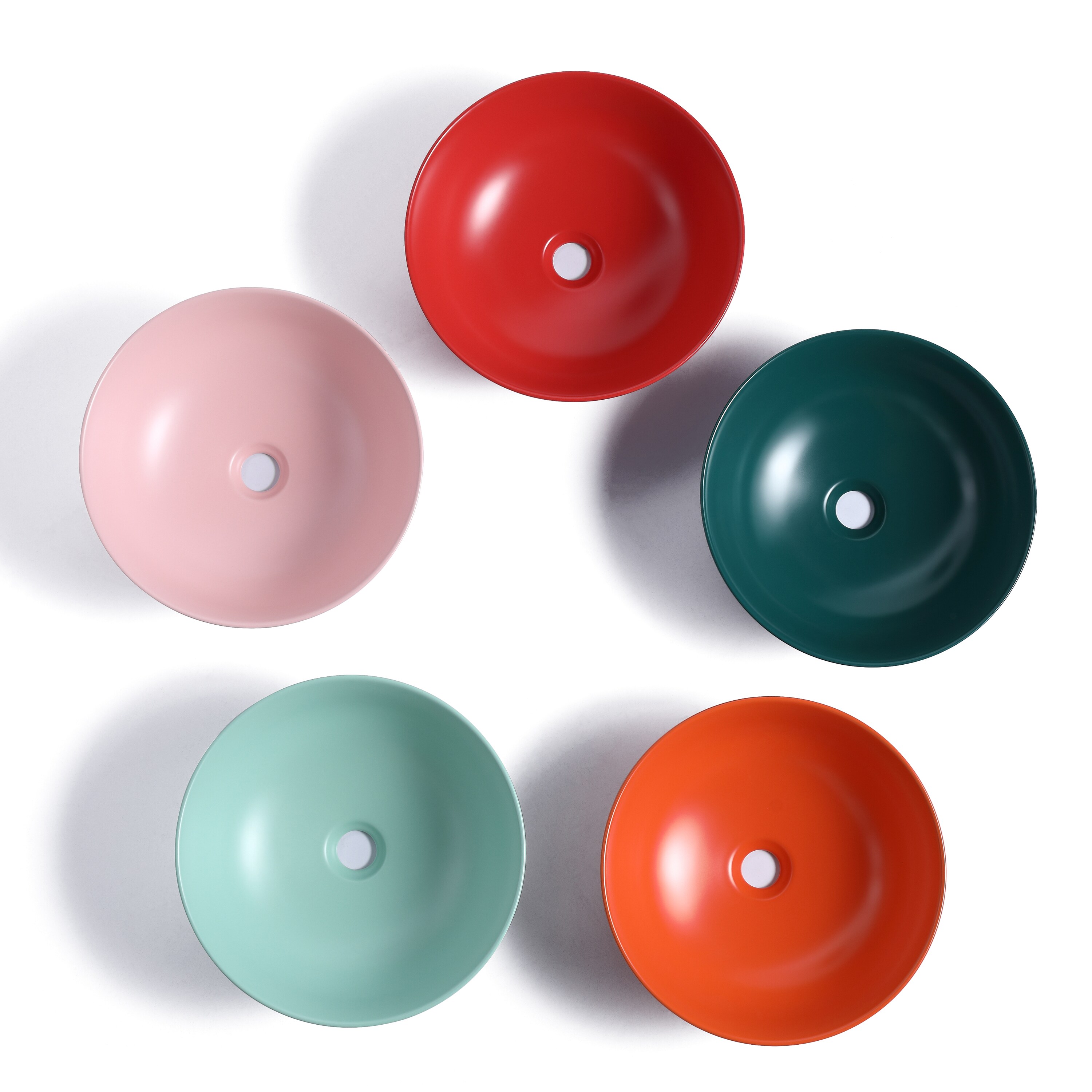 Recubrimiento de tocador de baño de cerámica roja para lavabo individual de 16.1 pulgadas x 16.1 pulgadas