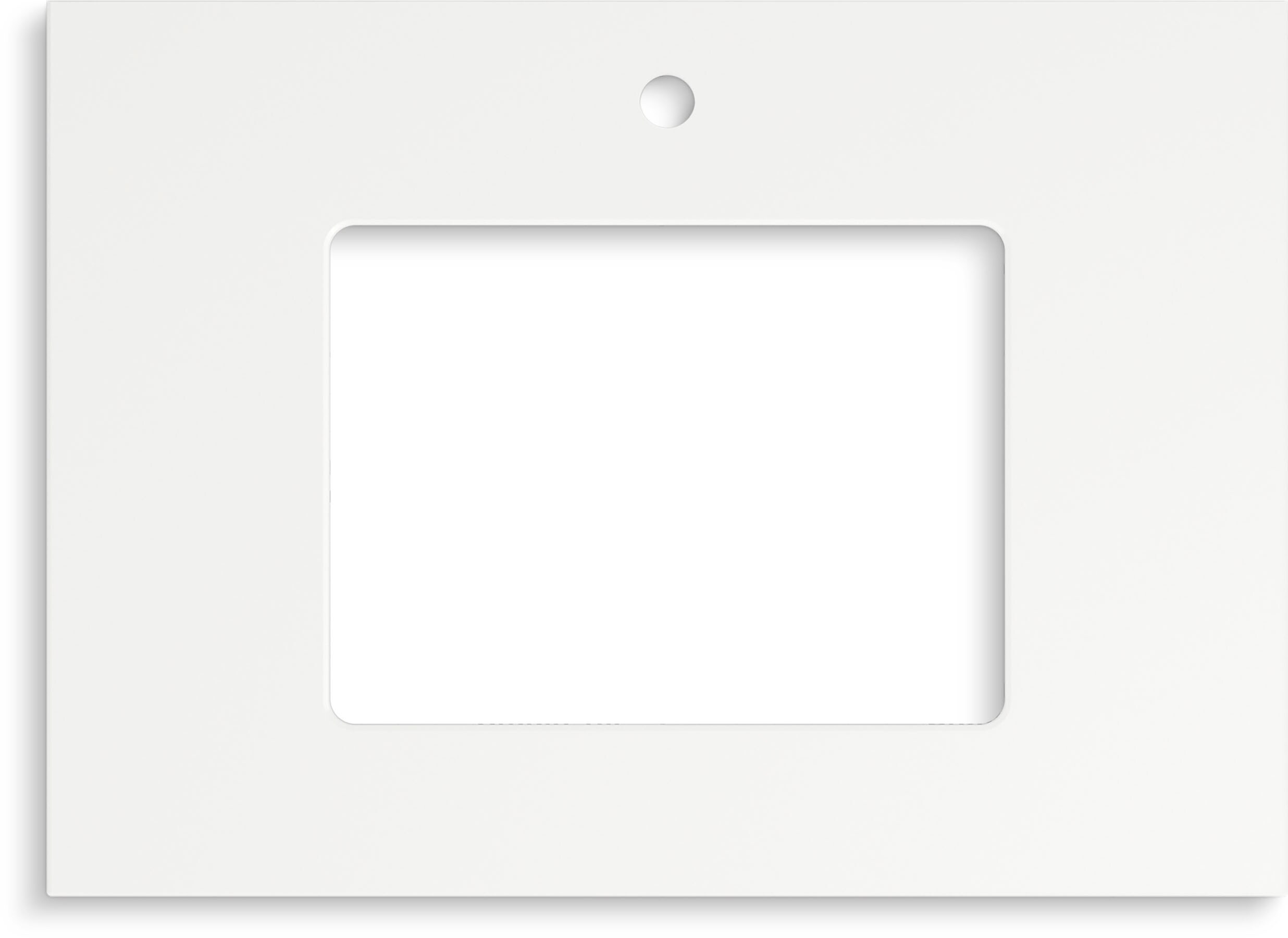 Encimera para tocador de baño de cuarzo blanco Miami de 31 pulgadas x 22.44 pulgadas con lavabo individual bajo encastre y 1 orificio - KOHLER Silestone 28248-MMW