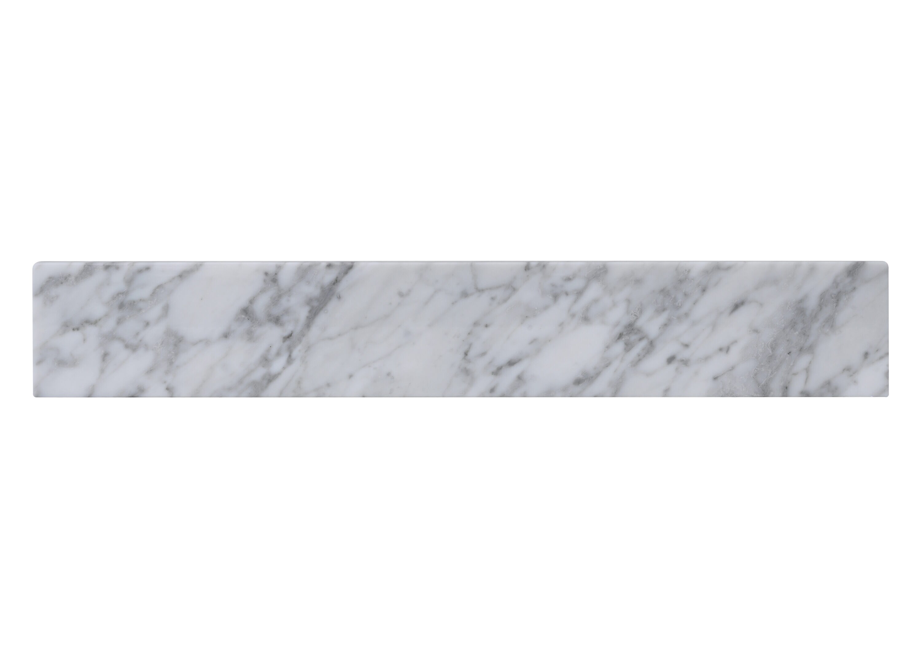 Tapa de tocador de baño de mármol blanco Carrara natural de 21 pulgadas x 21 pulgadas