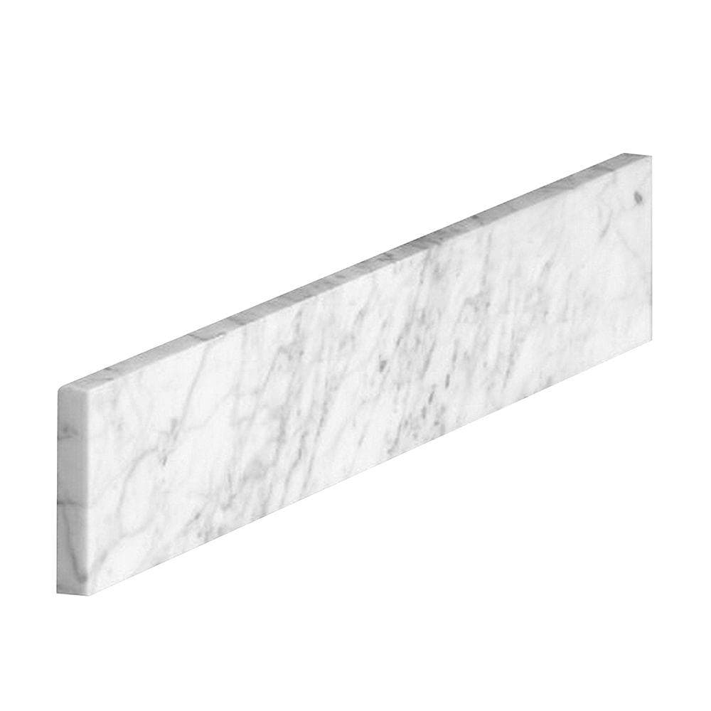 Tapa de tocador de baño de mármol blanco Carrara natural de 21 pulgadas x 21 pulgadas