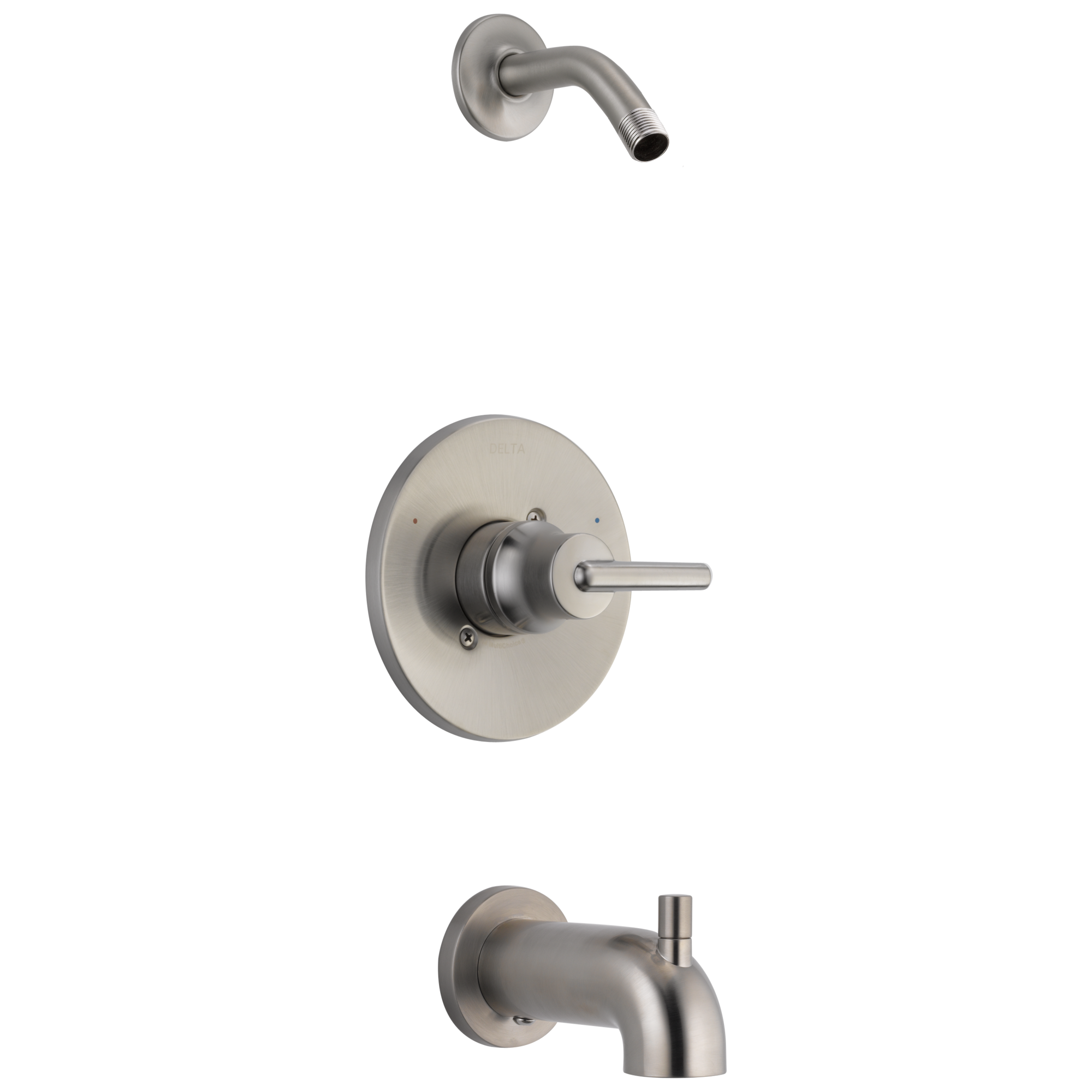 Llave de bañera y regadera Delta Trinsic Acero Inoxidable de 1 mango Se vende por separado T14459-SSLHD