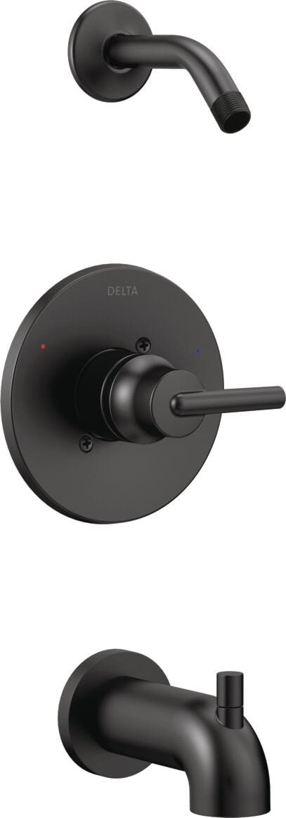 Grifo para bañera y ducha de una sola manija en negro mate Delta Trinsic, se vende por separado T14459-BLLHD.