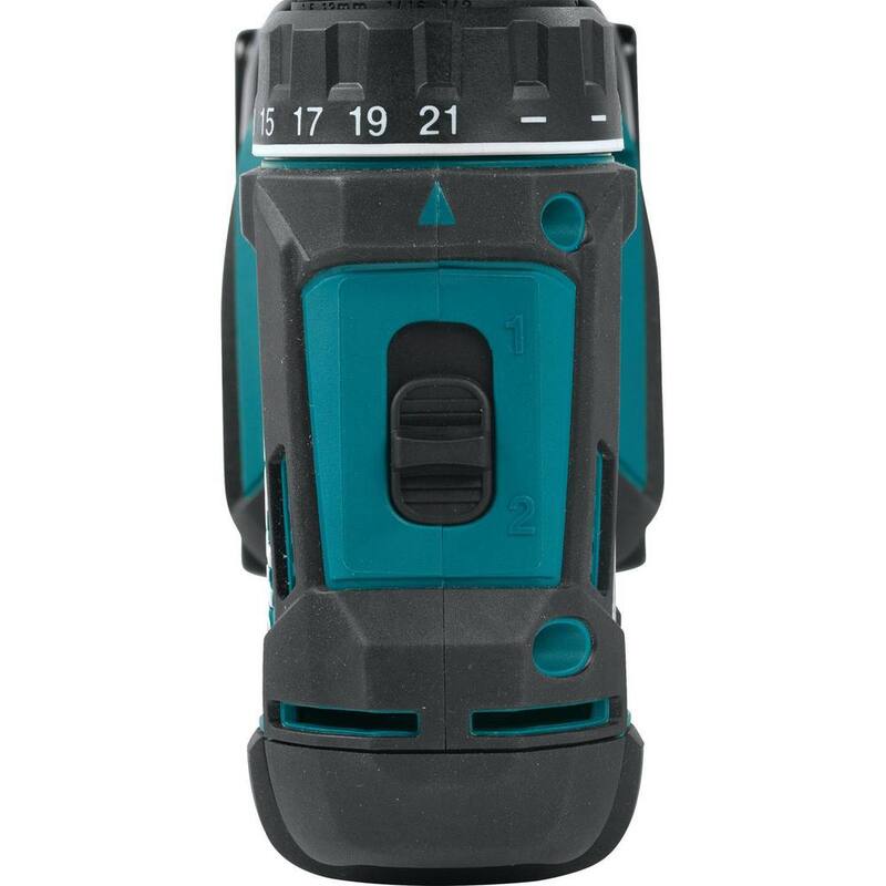 Kit de taladro destornillador Compacto inalámbrico de velocidad variable de 1/2 pulg. con batería de ion de litio LXT de 18V y 1.5 Ah de Makita con bolsa de herramientas - XFD10SY.