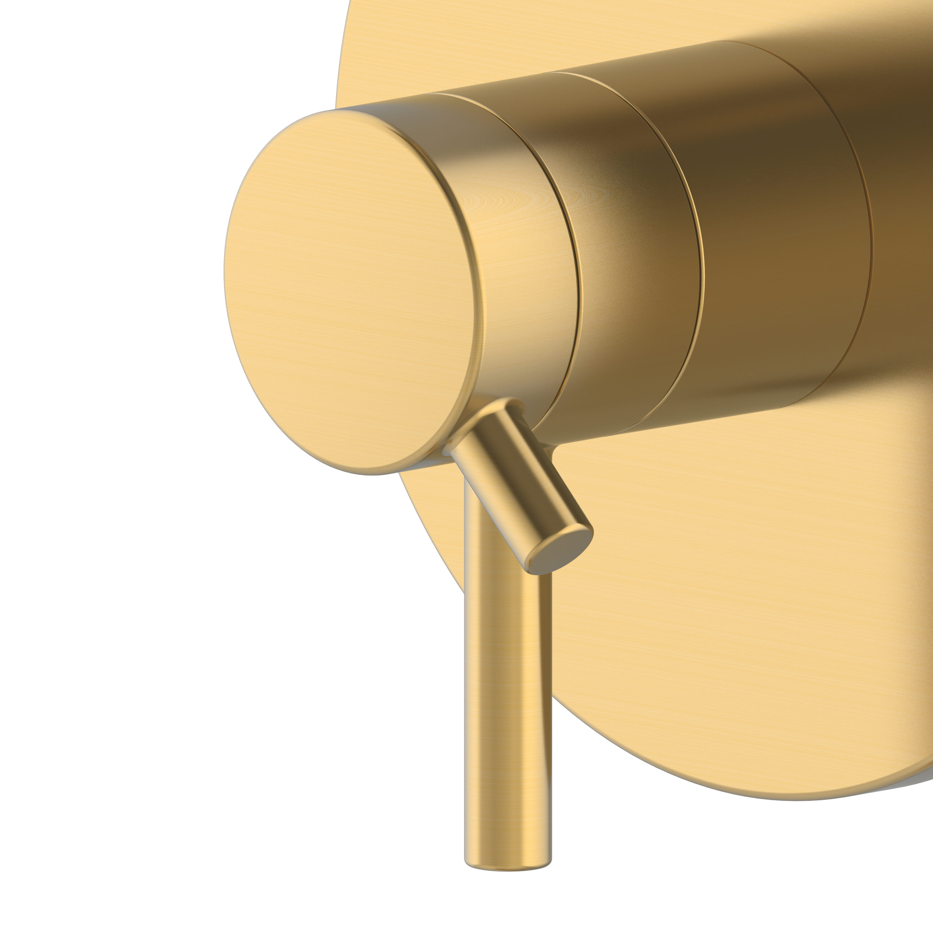 Grifo para Bañera y Ducha de 6 Pulgadas en Oro Cepillado con Dos Manijas y Función Única - Modelo Harlow