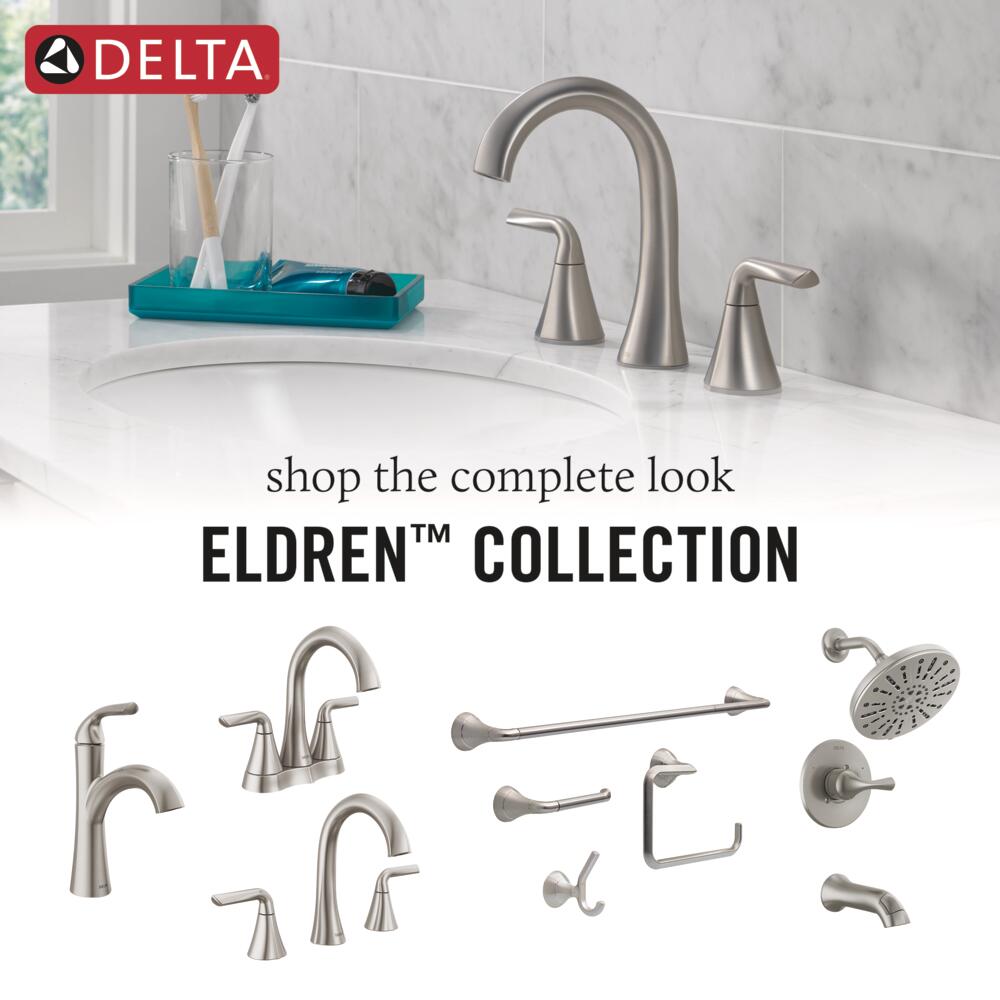 Grifería de Bañera y Ducha de 8 Pulgadas de Delta Eldren con Acabado en Níquel Cepillado y Tecnología Spotshield- Monomando Multi-funcional 144847-SP