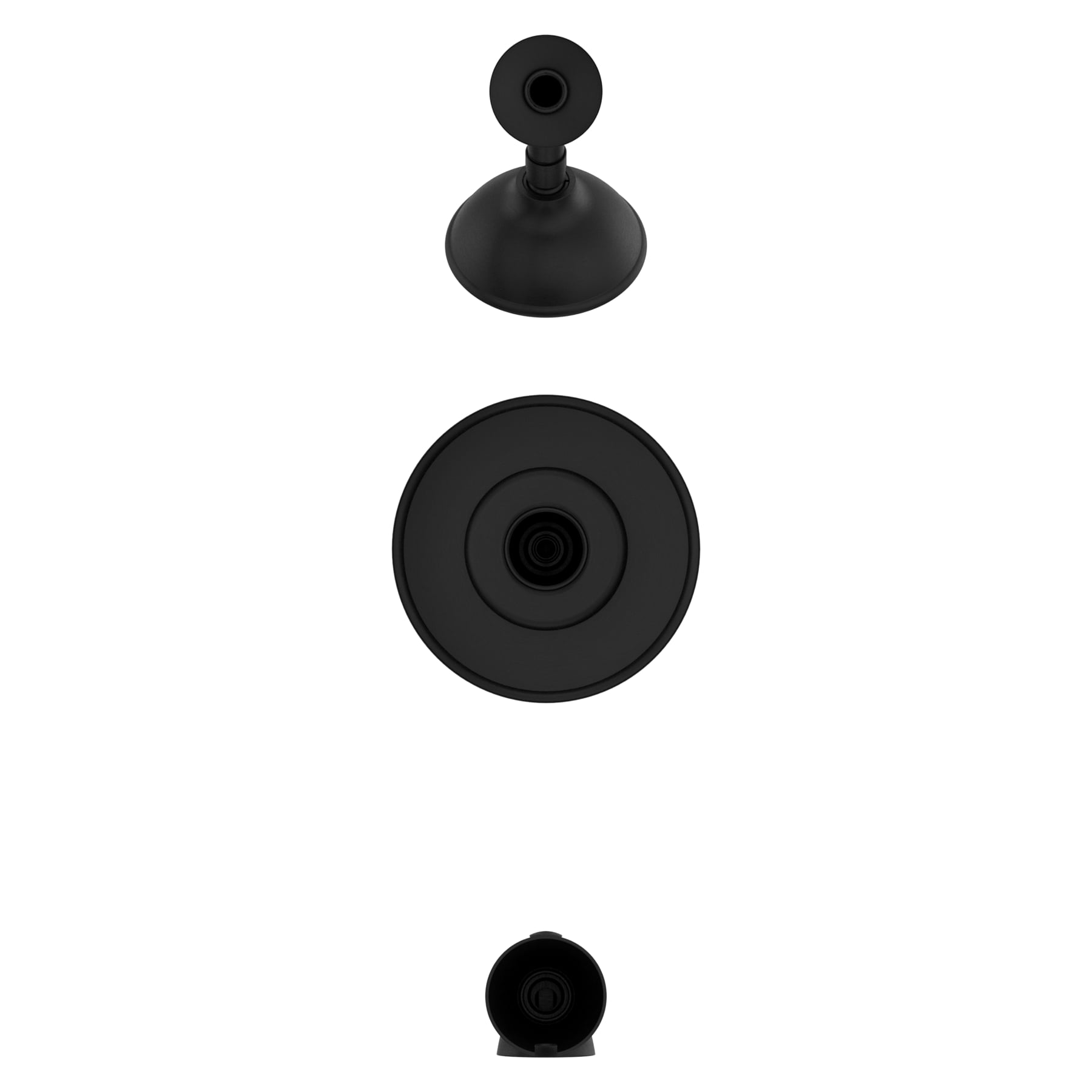 Grifería para bañera y ducha en negro mate con tecnología Spot Defense y un solo mango de Pfister Willa de 4.438 pulgadas y función única con válvula 8P8-WS2-MALSSDB