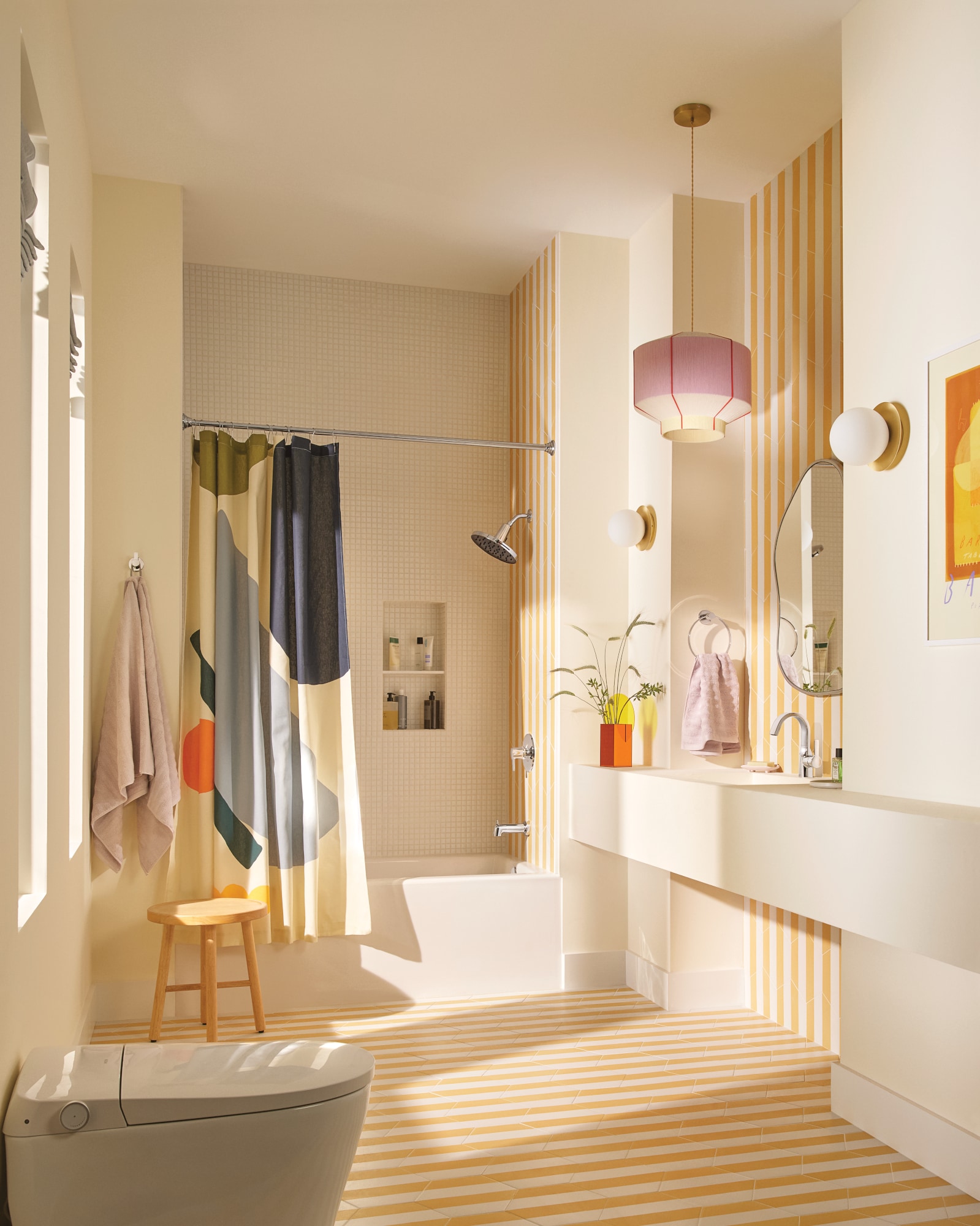 Grifería de bañera redonda y ducha con válvula de 9 pulgadas de una sola función, cromada, Moen Avri Magnetix 82156