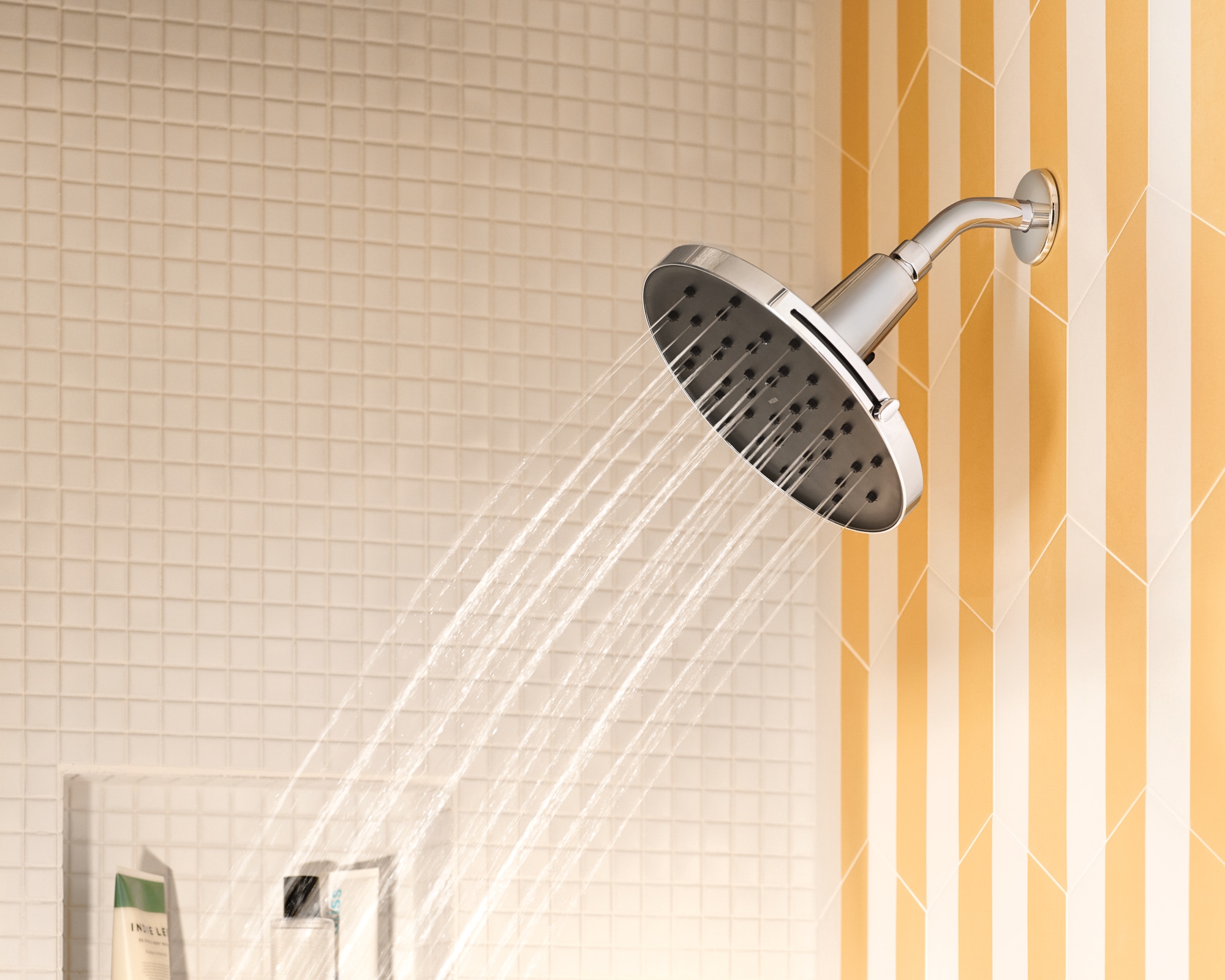Grifería de bañera redonda y ducha con válvula de 9 pulgadas de una sola función, cromada, Moen Avri Magnetix 82156