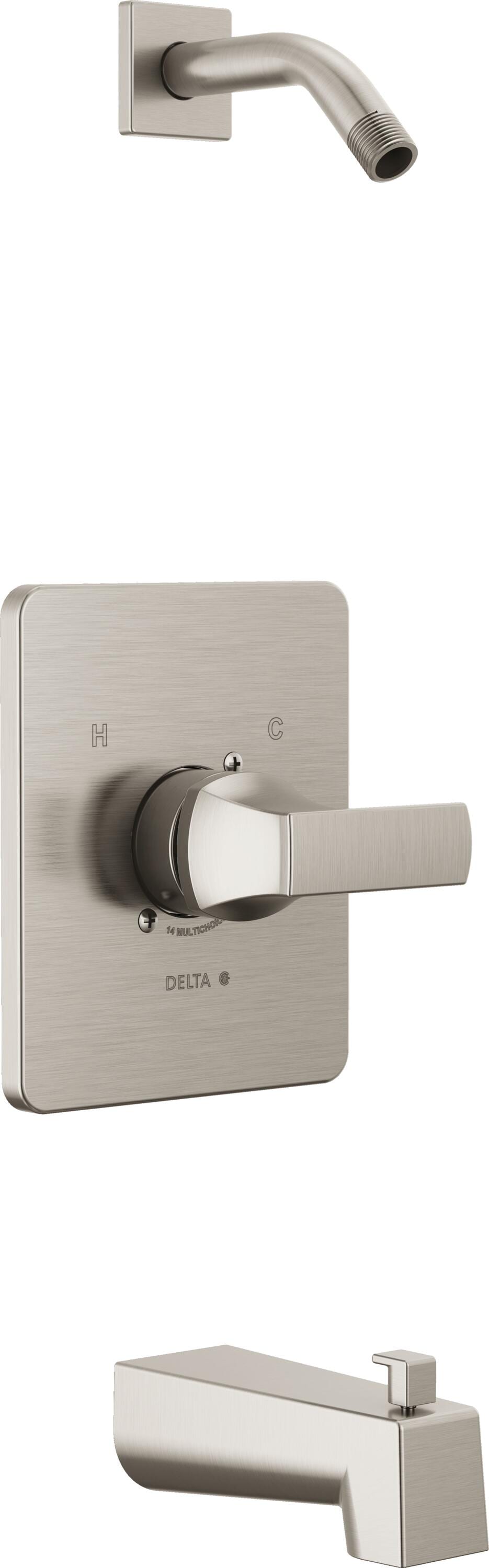 Llave para bañera y regadera de acero inoxidable Delta Velum con 1 asa, se vende por separado T14437-SSLHD