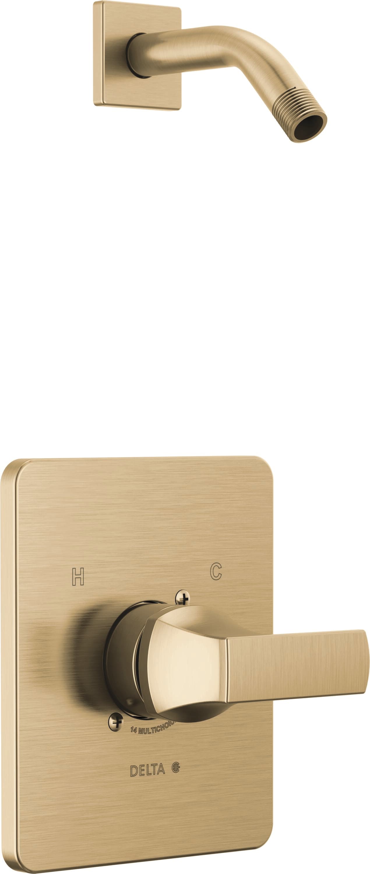Grifo para bañera y ducha de una manija Delta Velum Champagne Bronze 1-handle Se vende por separado T14237-CZLHD