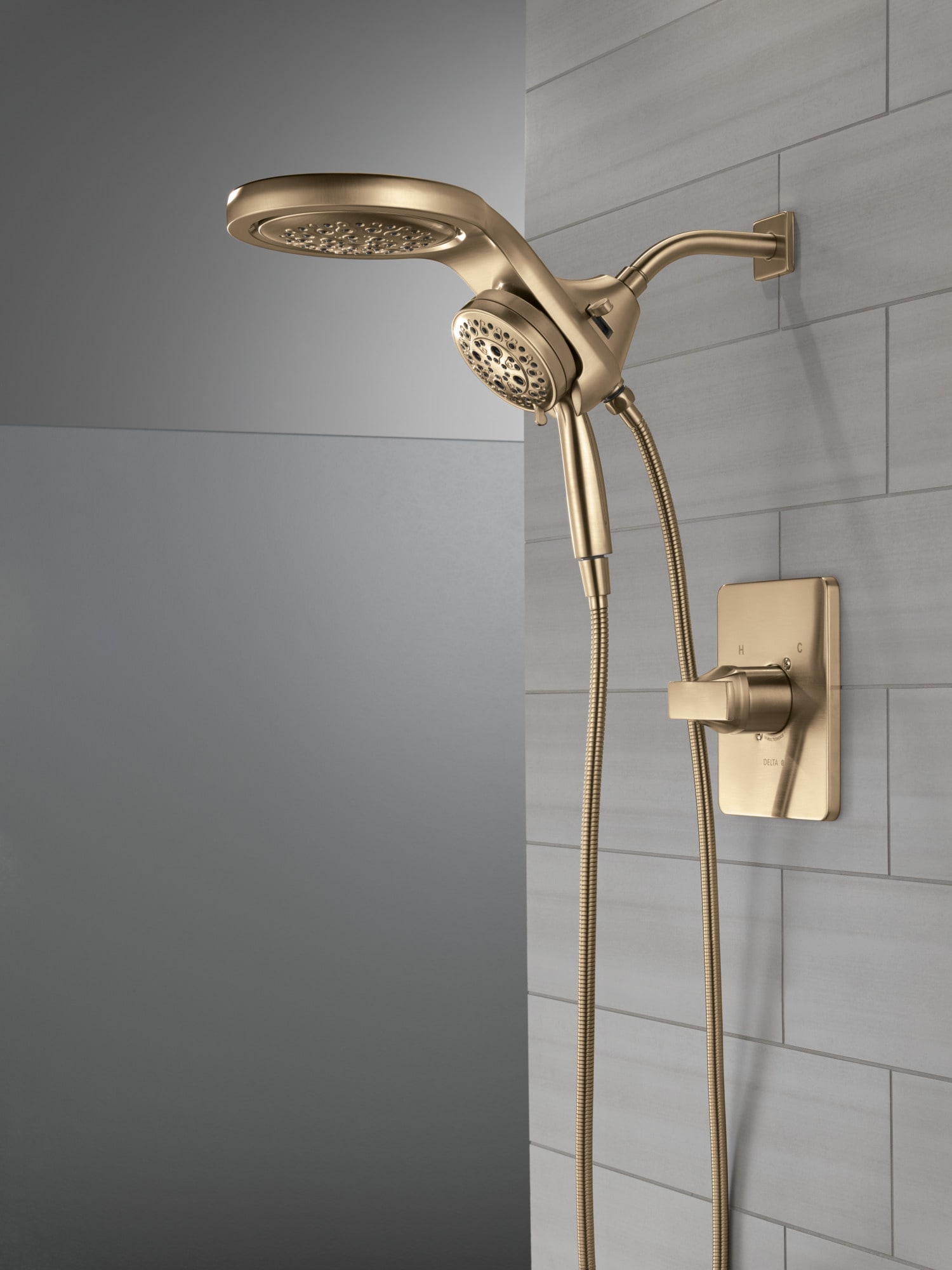 Grifo para bañera y ducha de una manija Delta Velum Champagne Bronze 1-handle Se vende por separado T14237-CZLHD