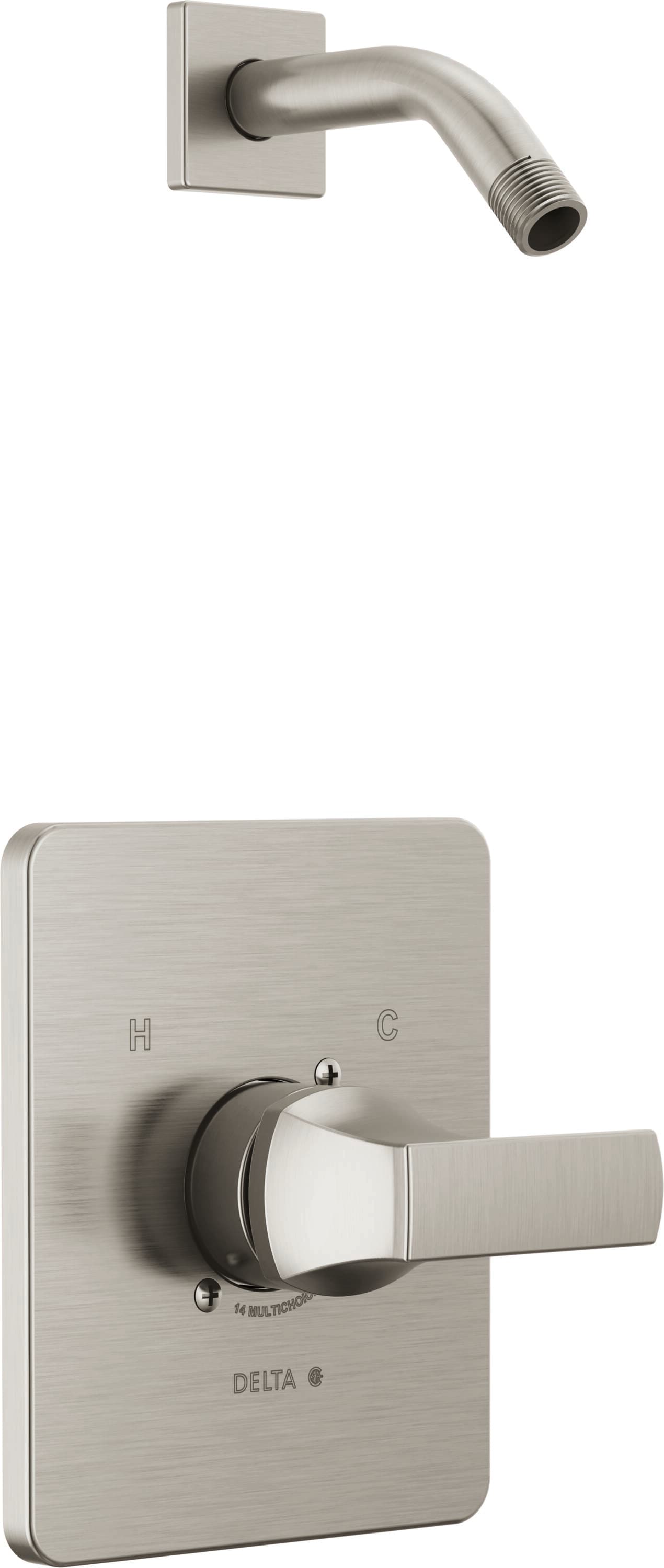 Grifo de bañera y ducha de acero inoxidable Delta Velum de 1 mango Se vende por separado T14237-SSLHD