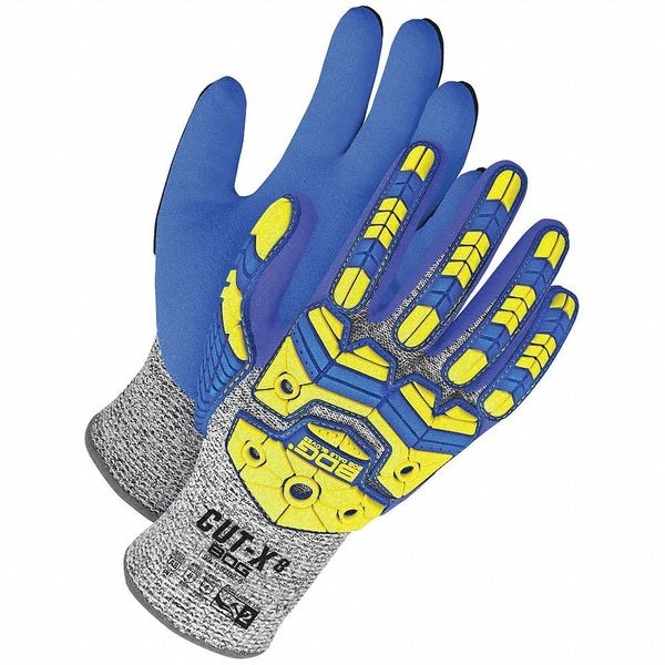 Guantes recubiertos con impacto resistentes al corte Bdg, Nivel de corte A8, Gris, Talla M (8) - 99-1-9792-8