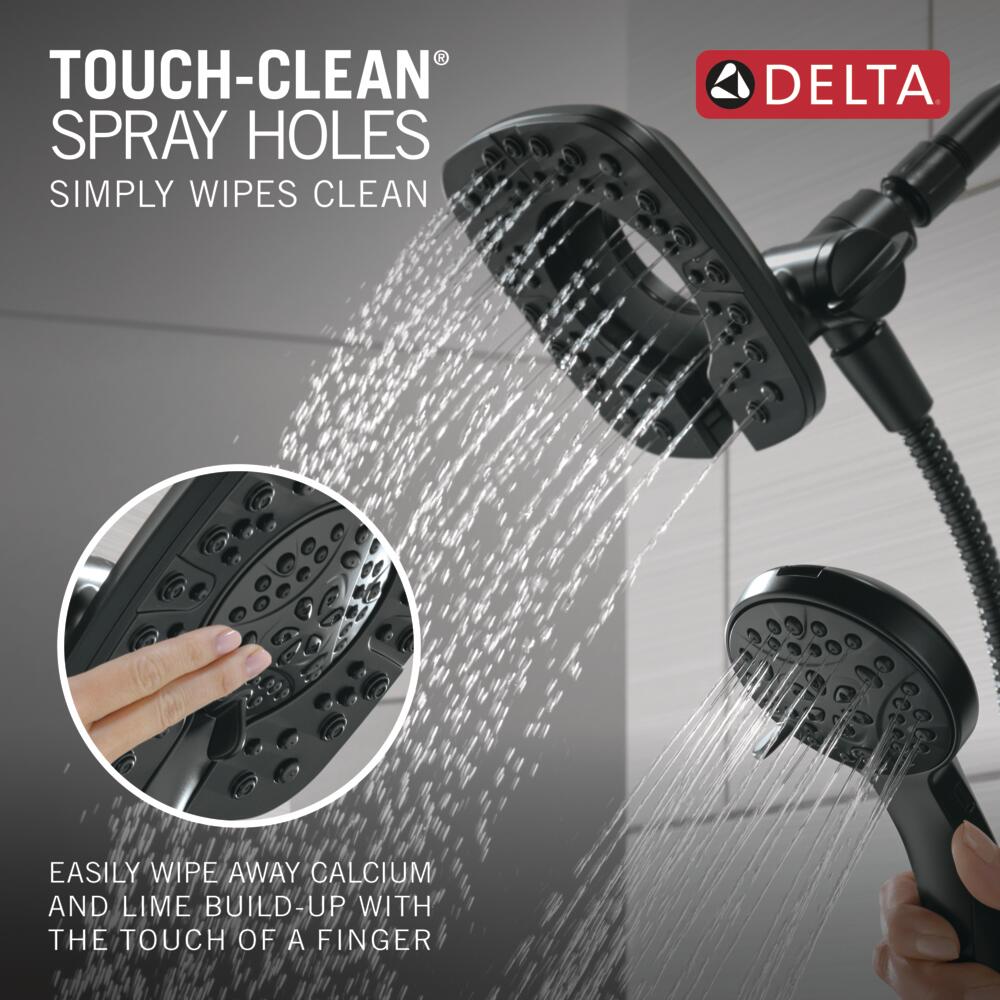 Mezcladora de Cascada para Bañera y Ducha con Acabado Negro Mate de 1 Manija y 6 Pulgadas de Marca Delta Lacey