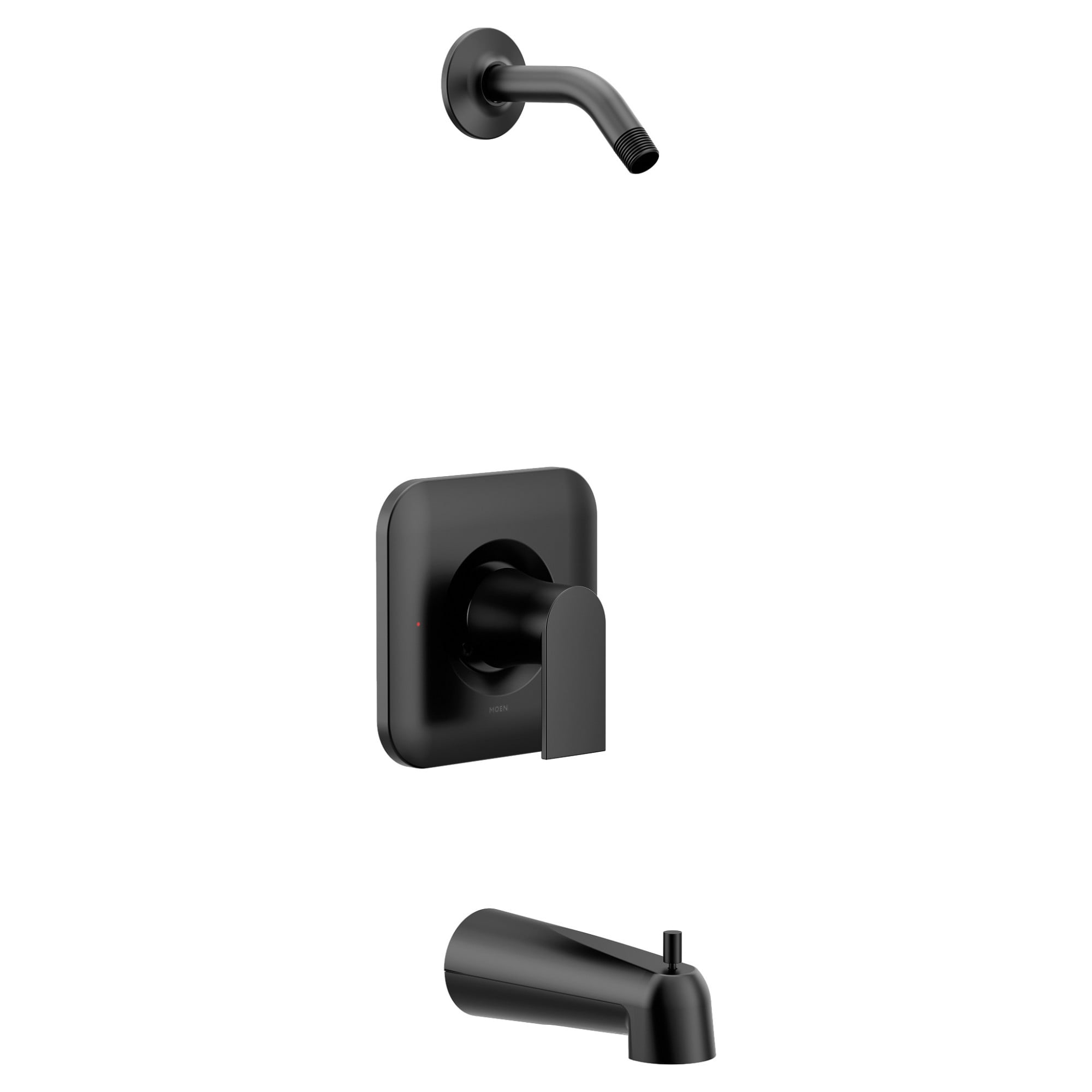 Mezcladora para bañera y regadera de 1 manija en negro mate de Moen (válvula se vende por separado) T2473NHBL