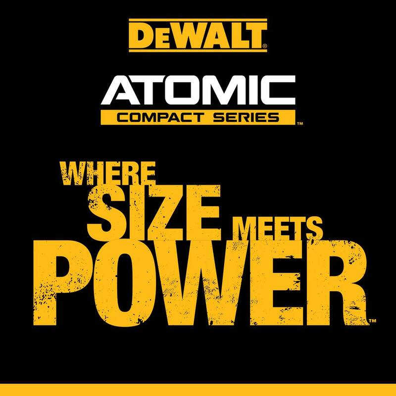 Martillo perforador compacto inalámbrico DEWALT ATOMIC de 20 voltios de iones de litio con broca de 1/2 pulgadas, batería de 3.0Ah, cargador y bolso - DCD799L1