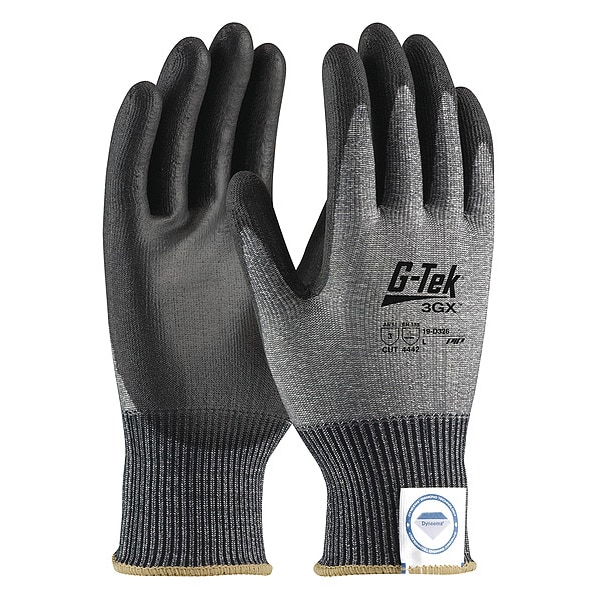 Guante resistente a cortes Pip, Nivel de corte A3, calibre 13, gris/negro, M - 19-D326/M.