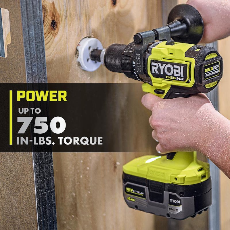 RYOBI ONE+ HP Taladro percutor inalámbrico Brushless de 18V 1/2 pulgadas (Herramienta solamente) - PBLHM101B