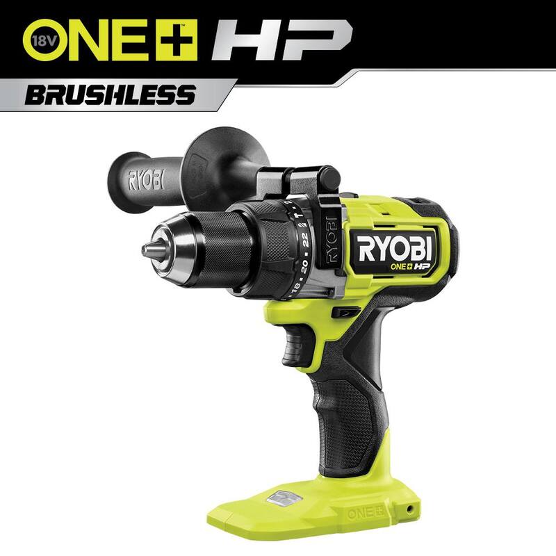 RYOBI ONE+ HP Taladro percutor inalámbrico Brushless de 18V 1/2 pulgadas (Herramienta solamente) - PBLHM101B