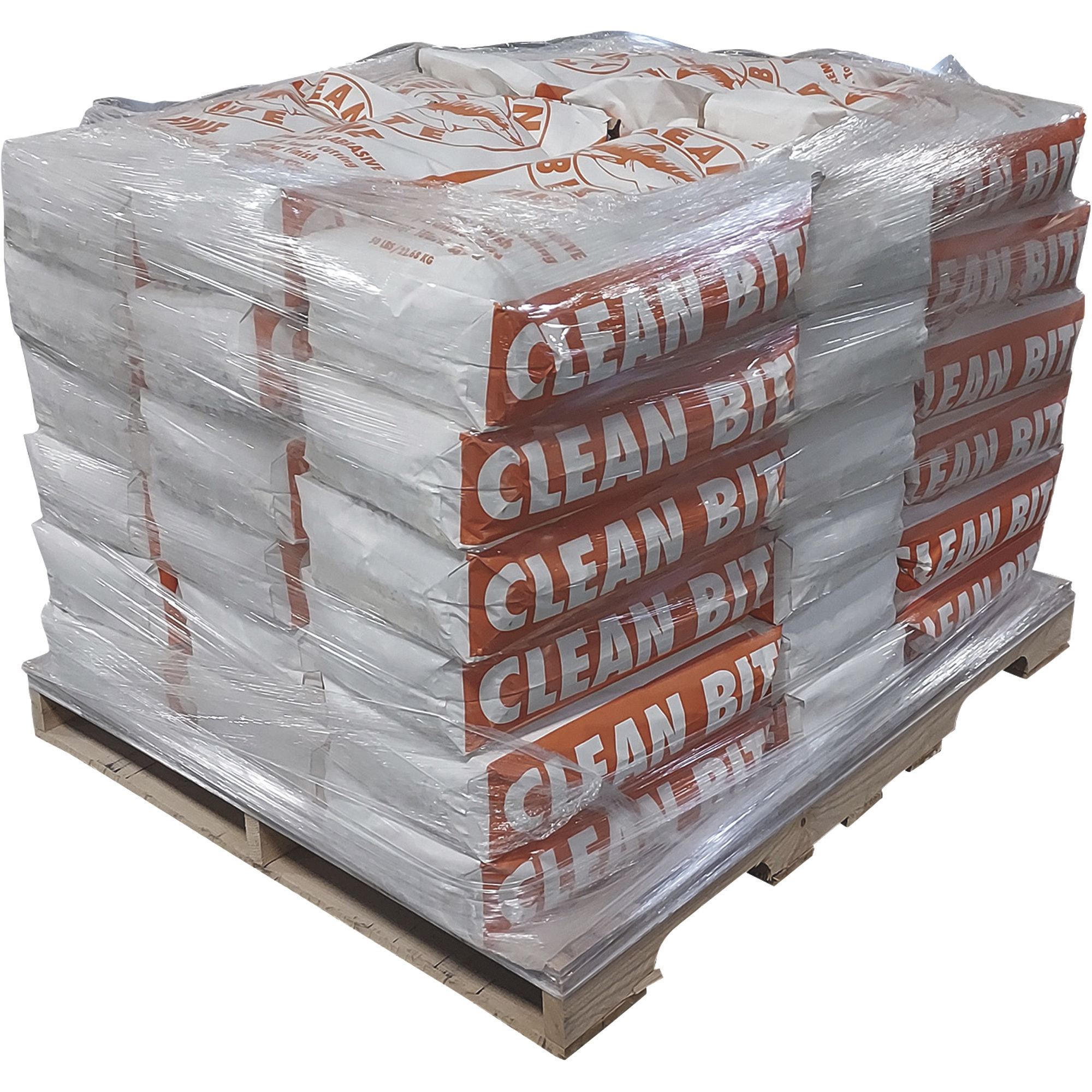 Medios abrasivos de vidrio de grano fino de alta calidad Clean Bite Premium, 48 bolsas de 50 lbs. cada una, Modelo # FINE-2400.