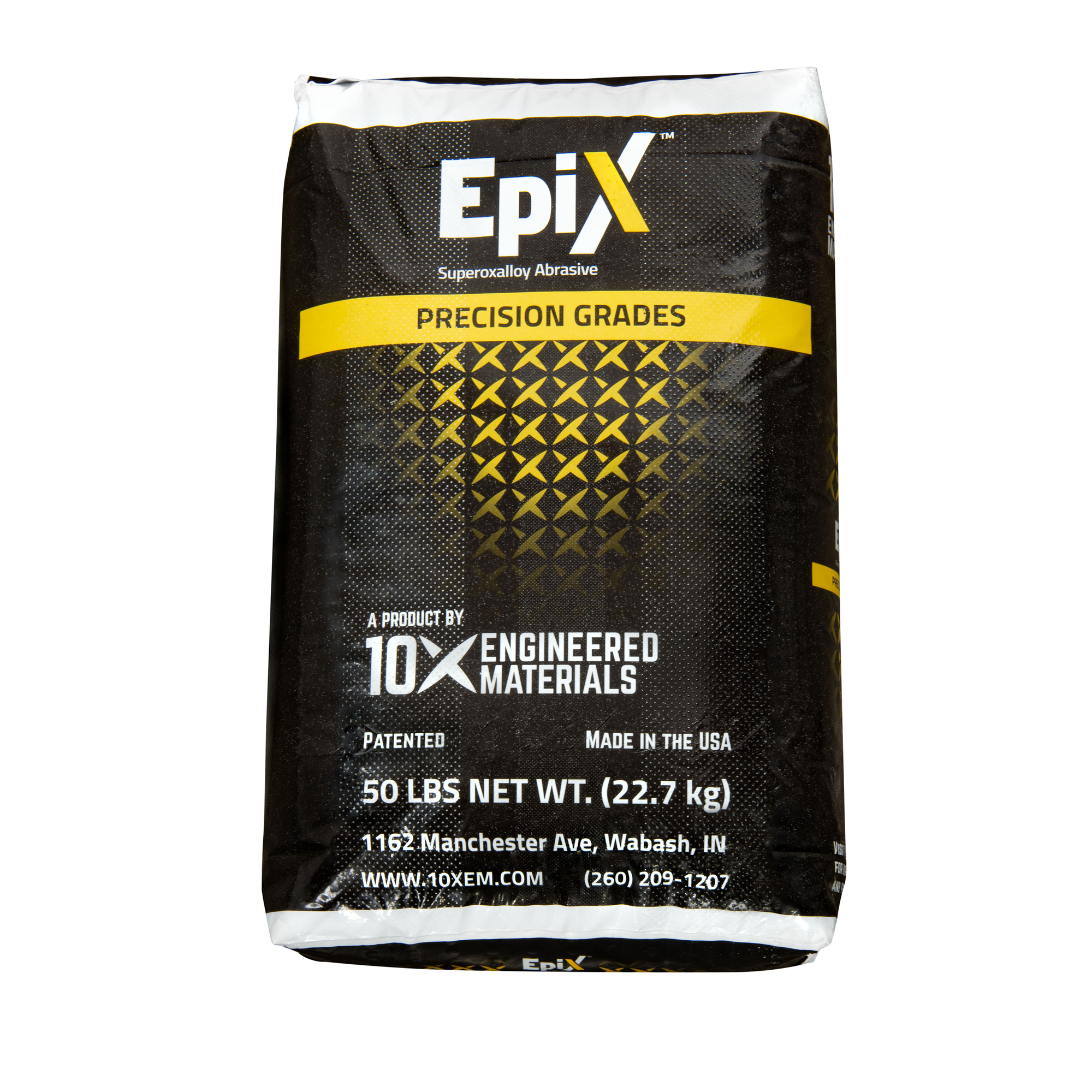 Medio abrasivo de precisión EpiX para blasteo – Bolsa de 50 libras, Material superoxidado, Grado múltiple, Piezas (cant.) 1 Modelo# EP-50