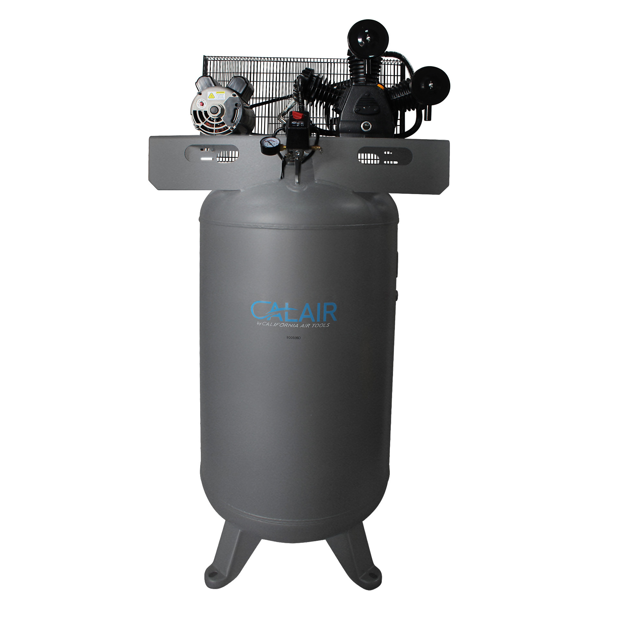 Compresor de aire CALAIR 80050BD de 80 galones y 6 HP de California Air Tools, 5 HP, tanque de aire de 80 galones, 230 voltios - Modelo # 80050BD