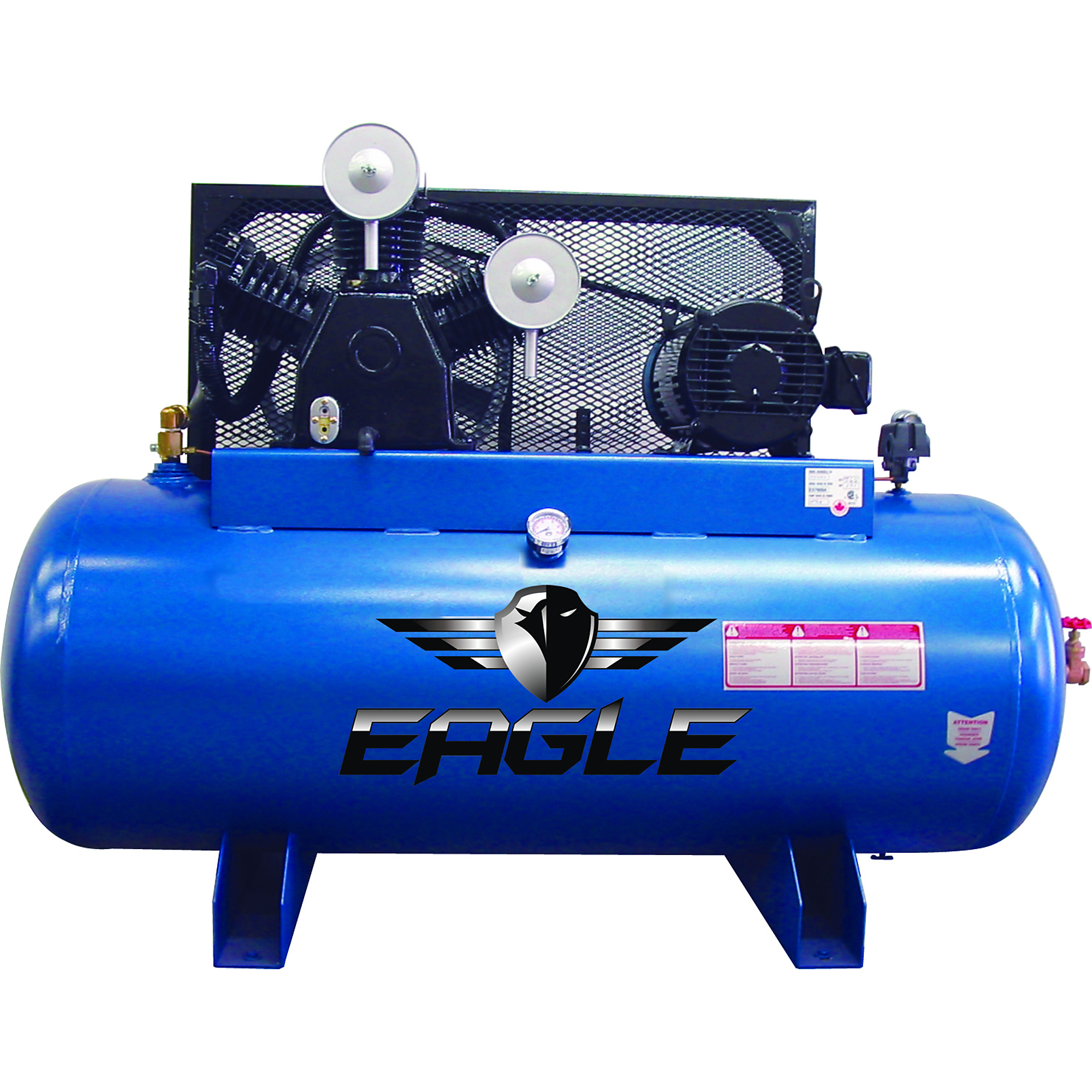 Compresor de aire EAGLE de 120 galones y 45 CFM, 15 HP, tanque de aire de 120 galones, modelo# 153120H2-CS460.