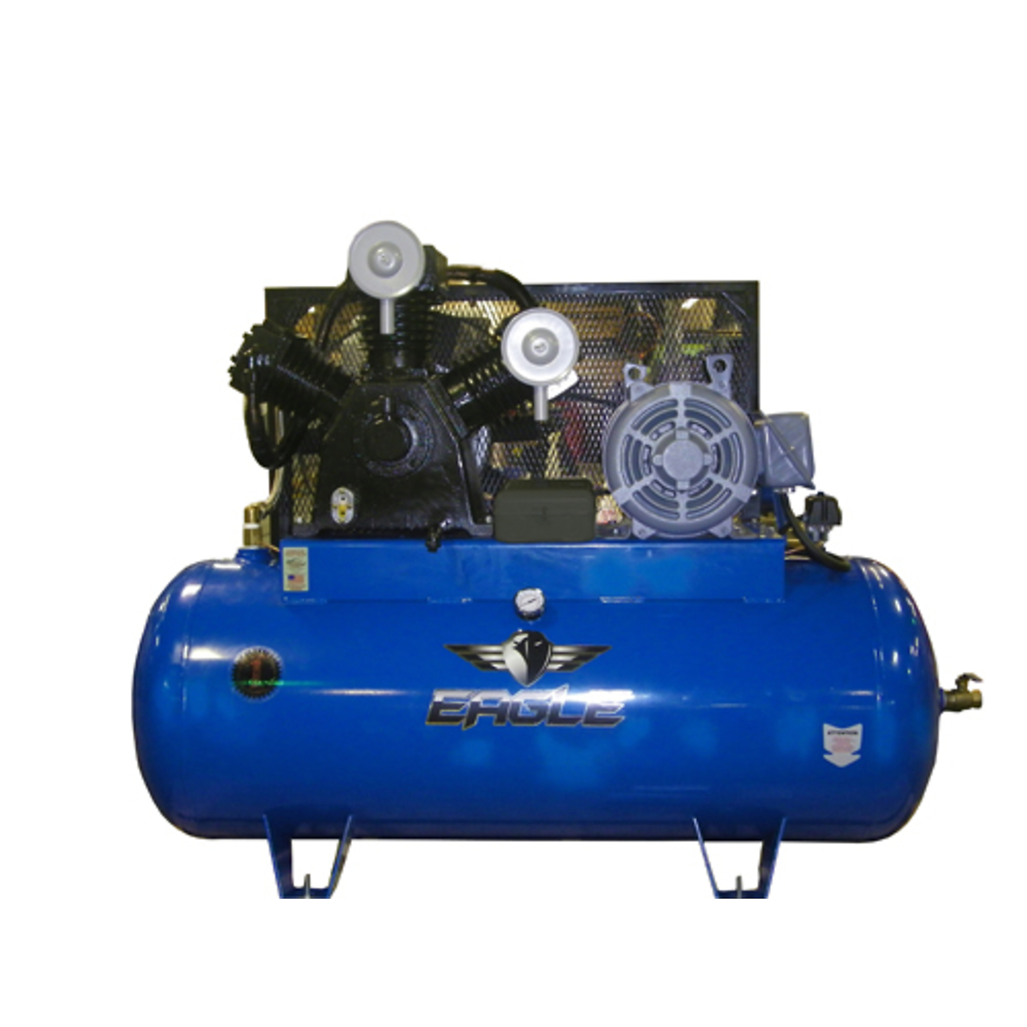 Compresor de aire EAGLE de 120 galones, 45 CFM, 15 HP, tanque de aire de 120 galones, modelo #153120H2-MS208.