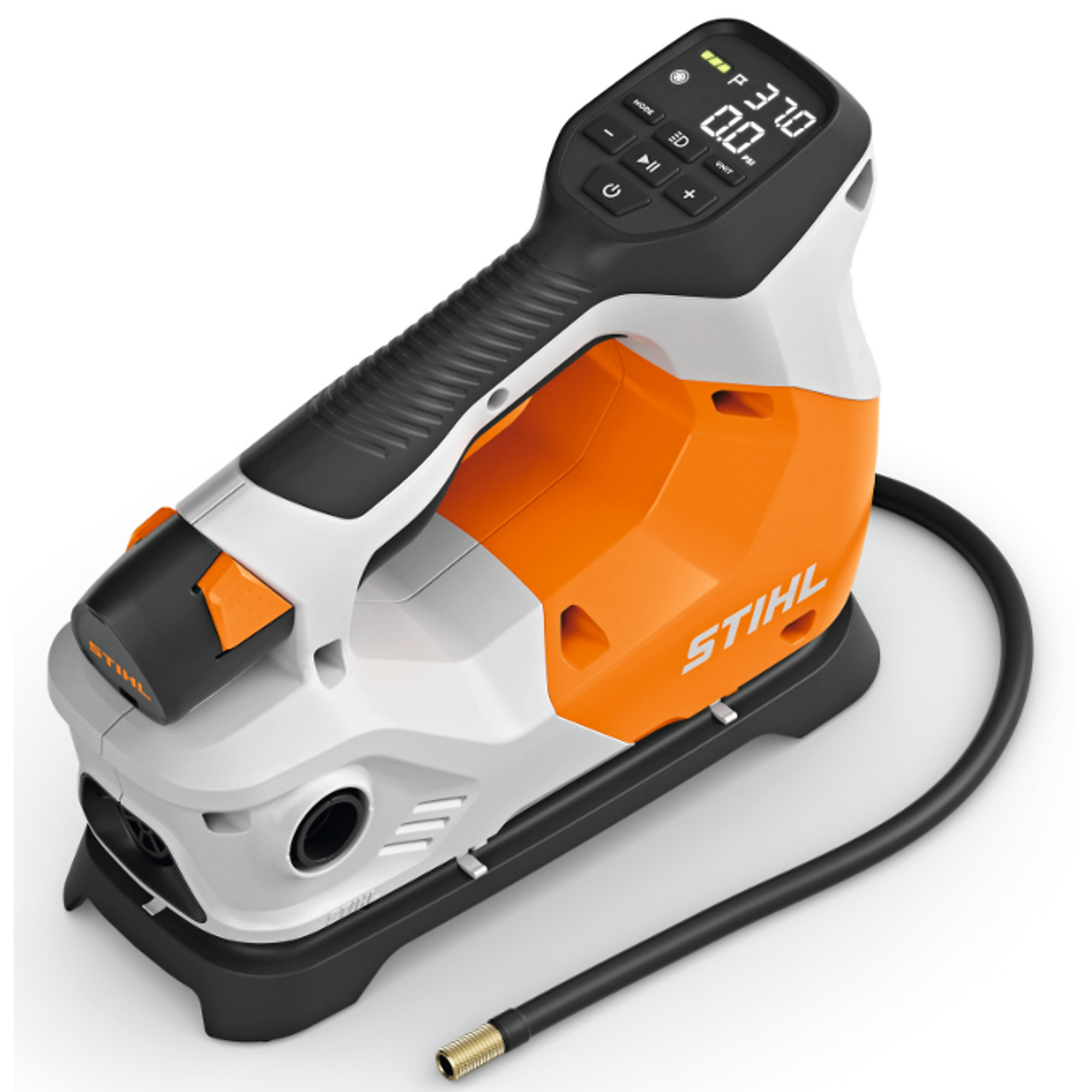 Inflador de aire sin cable Stihl, Max. PSI 150, Fuente de energía Eléctrica, Modelo# KOA 20 Set.