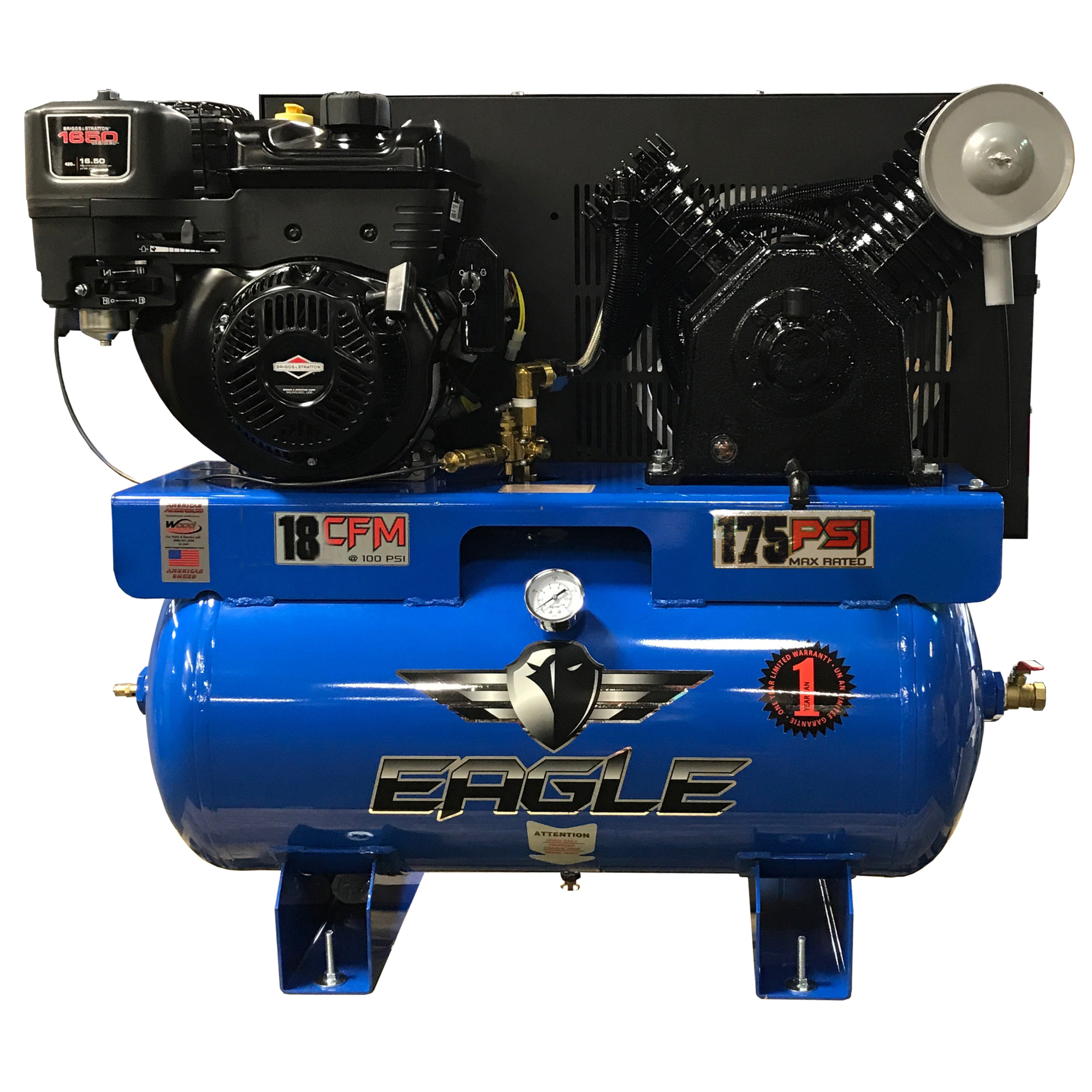 Compresor de Camión Montable EAGLE de 30 Galones, Potencia 14 HP, Tanque de Aire de 30 Galones, Modelo 14G30TRKE-BS