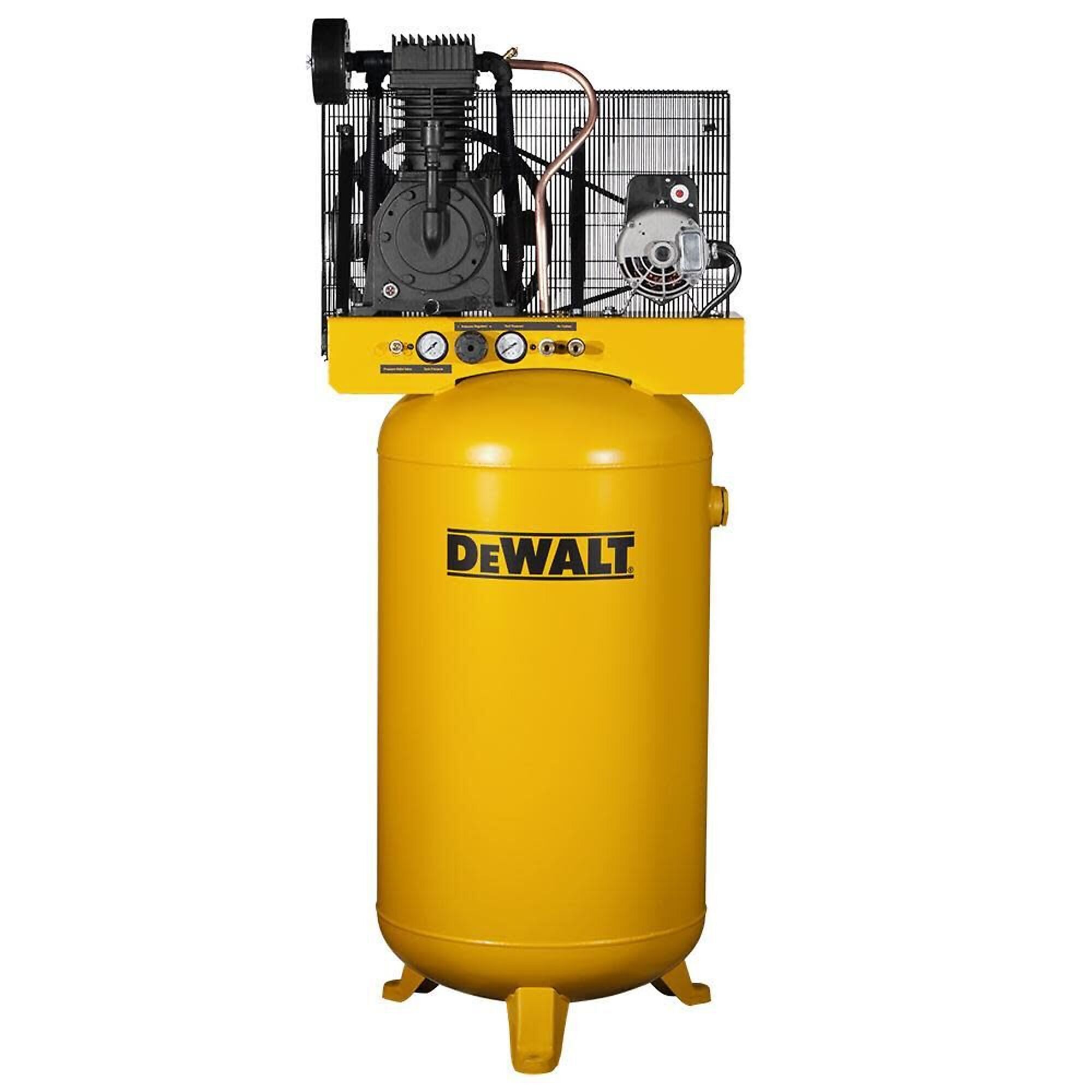 Compresor de Aire DEWALT 5HP 1/230 80Gal 2 Etapas con Panel de Control, Motor de 5HP, Tanque de Aire de 80 Galones, 230 Volts Modelo# DXCMV5048055