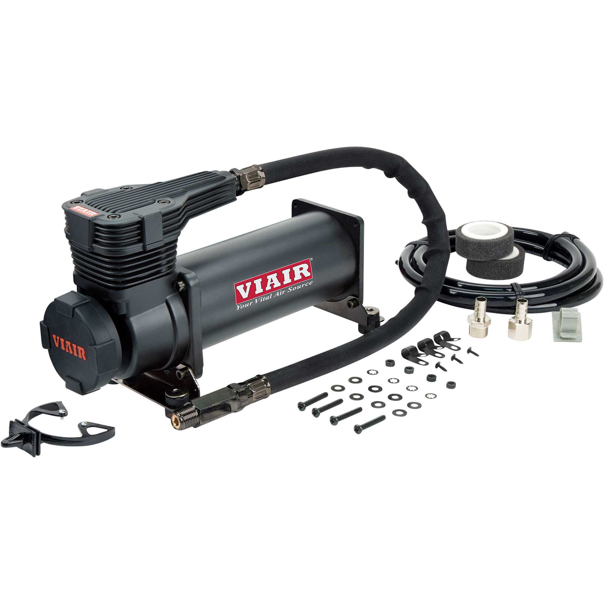 Compresor de aire para inflar llantas Viair 485C de 12 voltios, con capacidad de 200 PSI máximo, color negro sigiloso, Modelo 485C.