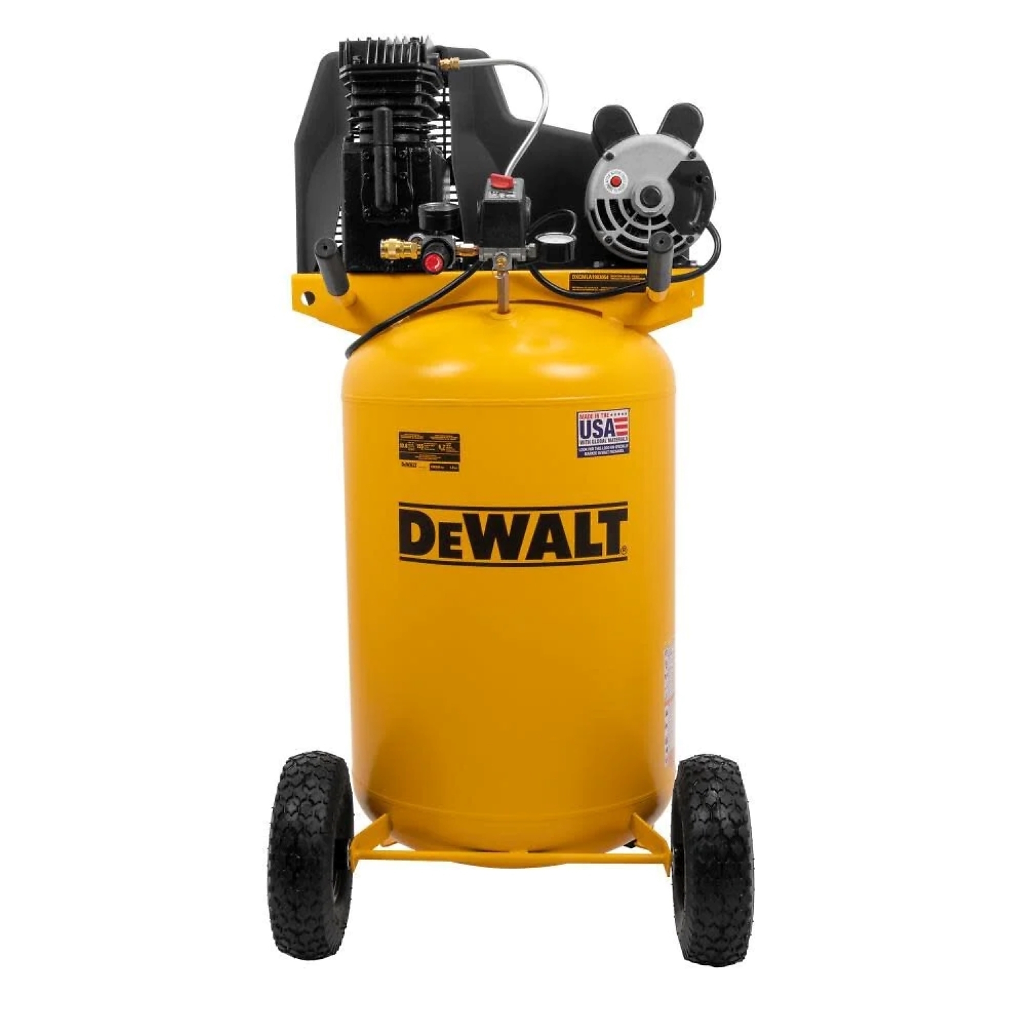 Compresor Vertical de Hierro Fundido DEWALT 1.9HP 30Gal, Modelo DXCMLA1983054