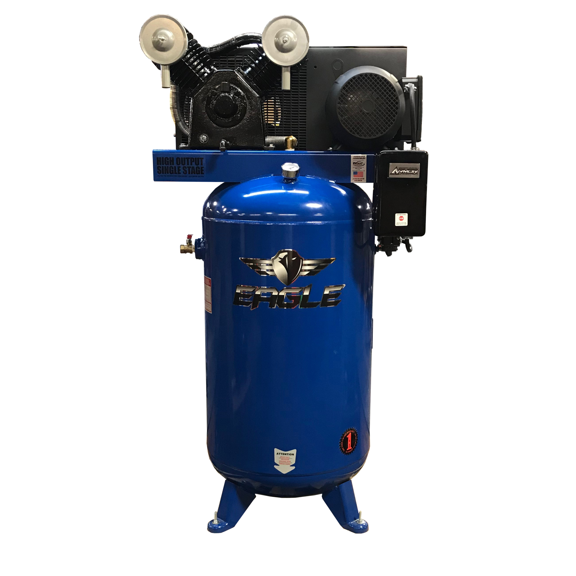 Compresor de Aire EAGLE de 80 galones y 30 CFM, 7.5 HP, Modelo C7180V1-MS