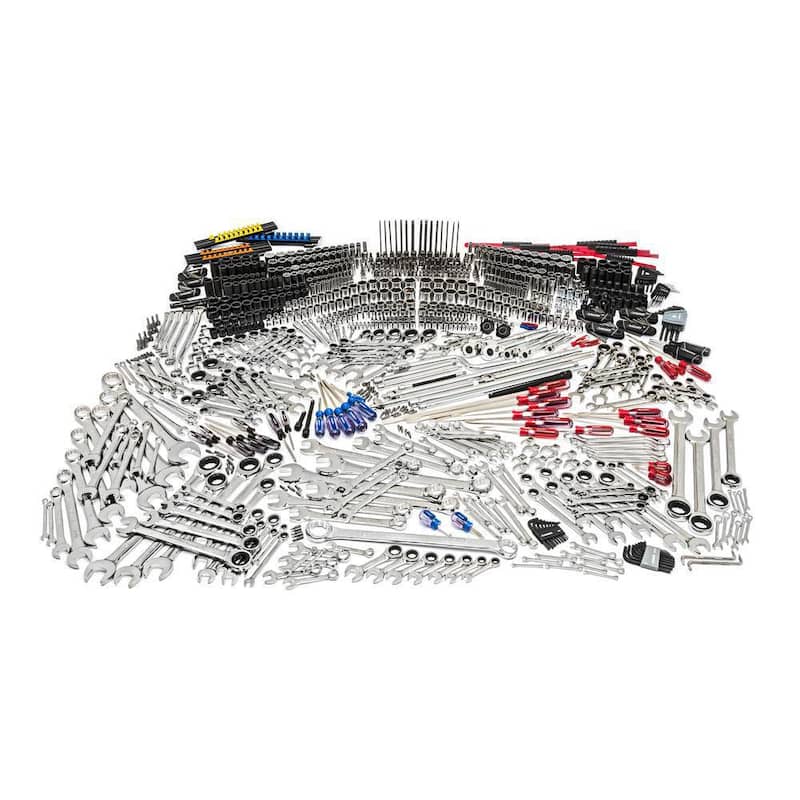 Juego de herramientas mecánicas maestro Husky de 1/4", 3/8" y 1/2" con dados de impacto (1025 piezas) - H1025MTSPO
