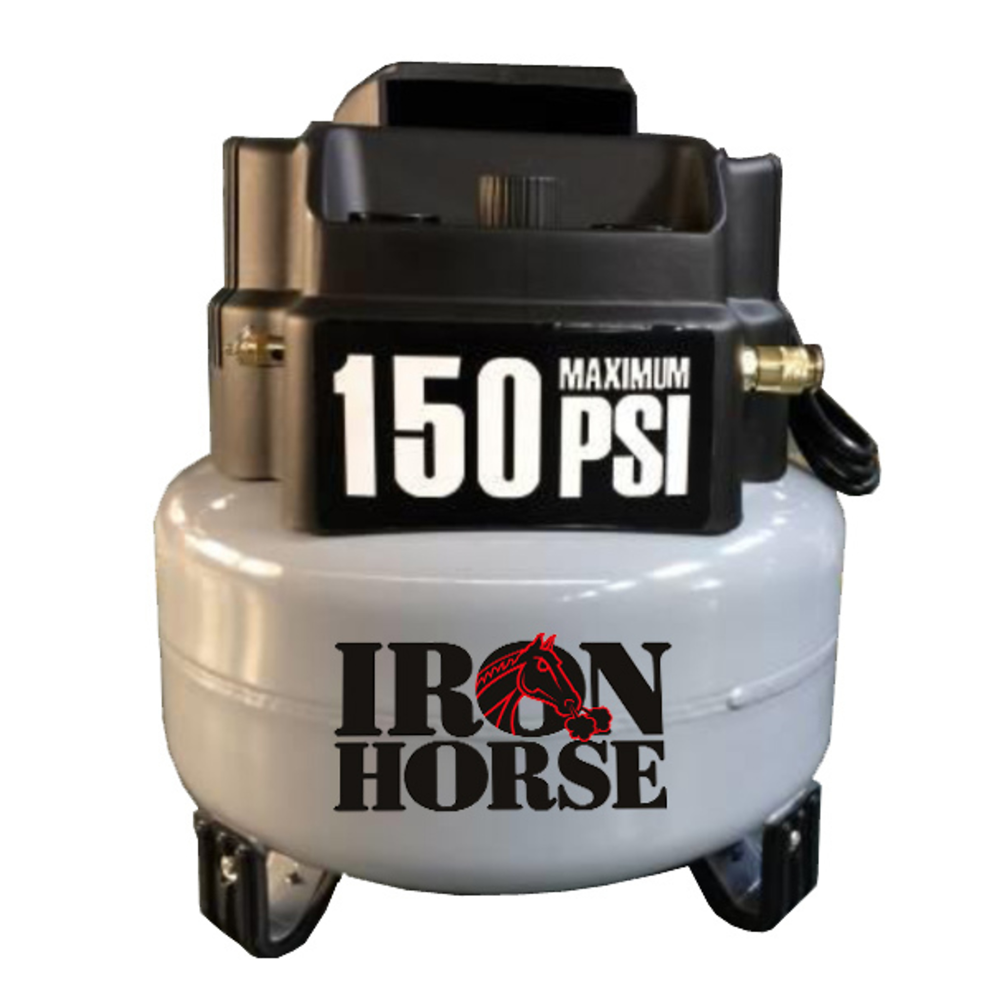 Compresor de aire Iron Horse de 6 galones estilo pancake, 1.5 HP - Modelo# IHP206OF
